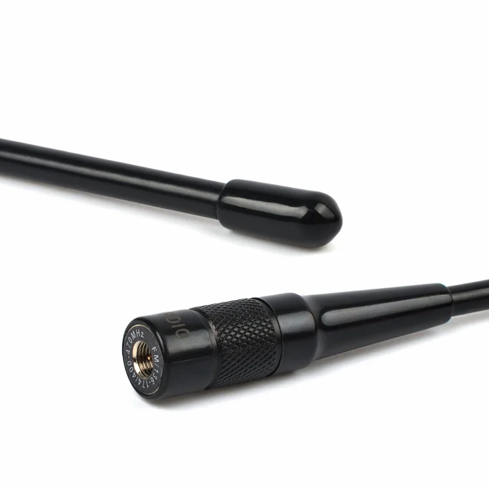 TWAYRDIO Antena Macho Sam UHF/VHF 144/430 MHz, antena Suave de látigo de Alta ganancia de 39 cm para Radio estándar de 2 vías Kenwood/YAESU/Vertex (paquete de 2)