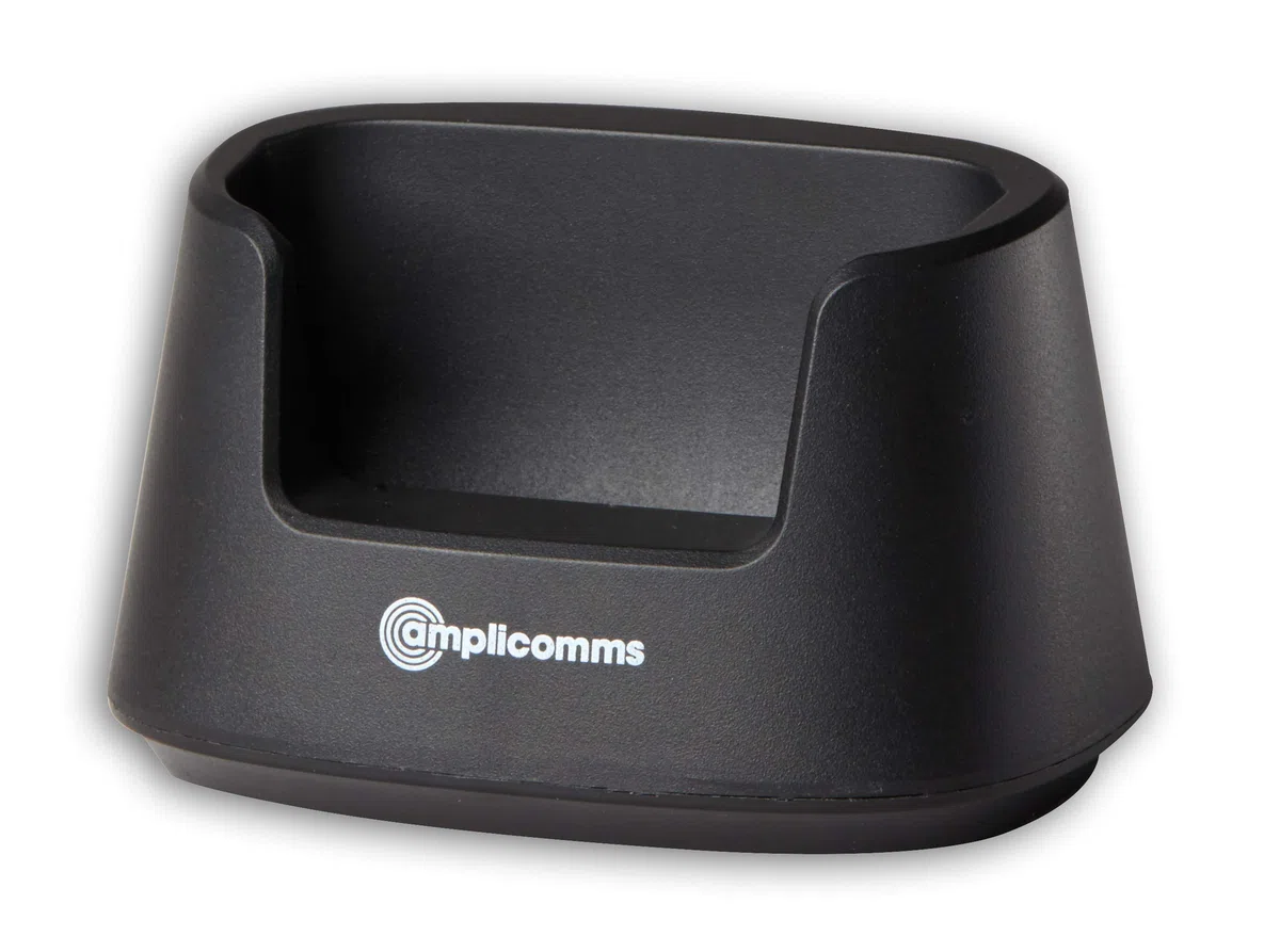 amplicomms 907907 - Teléfono para Personas Mayores con botón de Emergencia, Color Negro