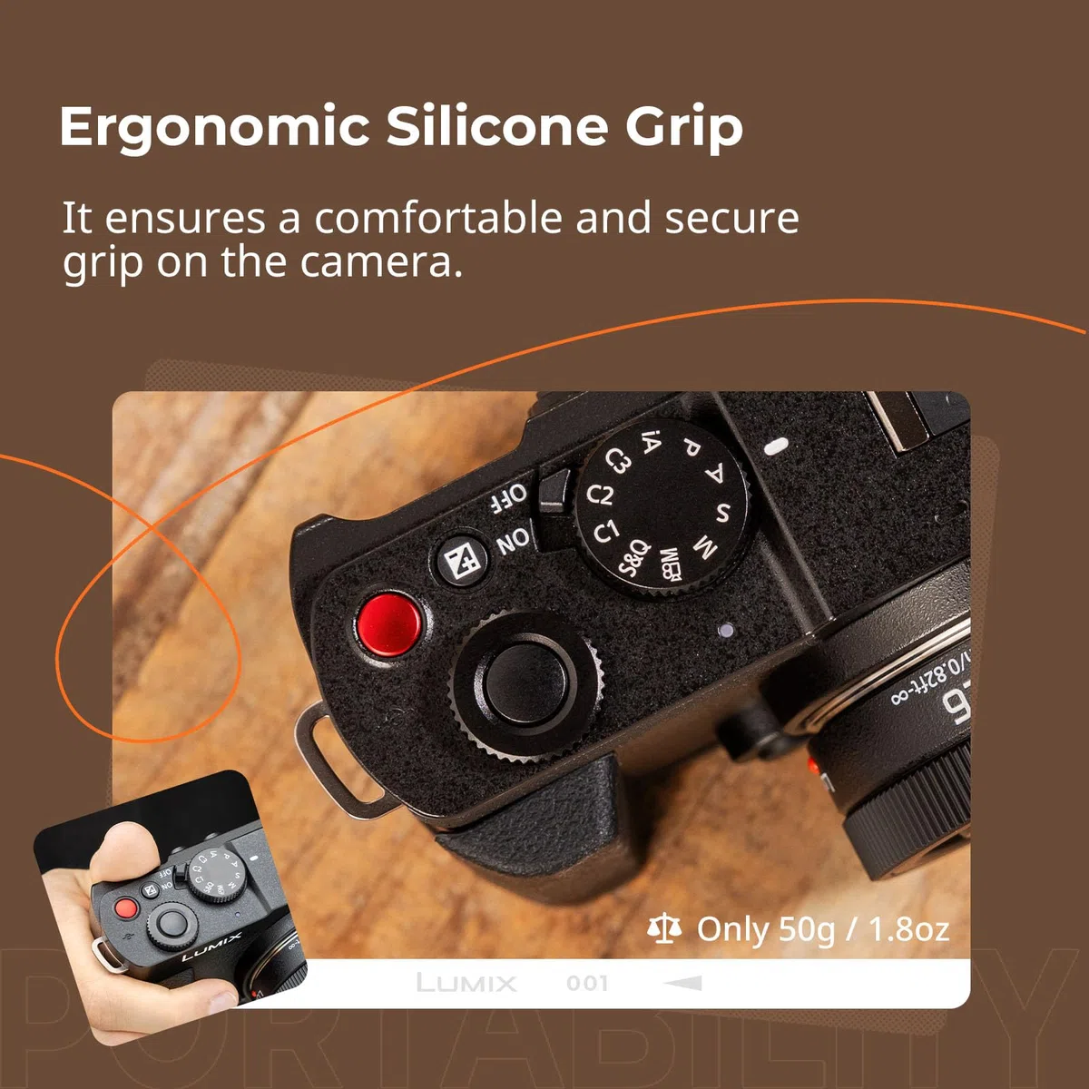 SMALLRIG Mango Forma de L para Panasonic LUMIX S9 con Agarre Ergonómico de Silicona, Placa de Liberación Rápida Incorporada para Arca - 4517