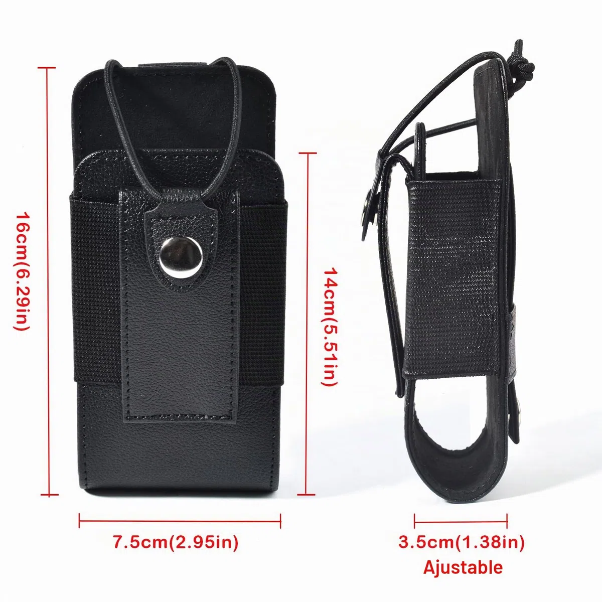 UAYESOK Funda para Walkie Talkie, Bolsa Táctica Cuero para Radio, Molle Radio Holder, Ajustable Militar Multi-Función Compatible con Baofeng Kenwood President Midland Retevis Yaesu Motorola