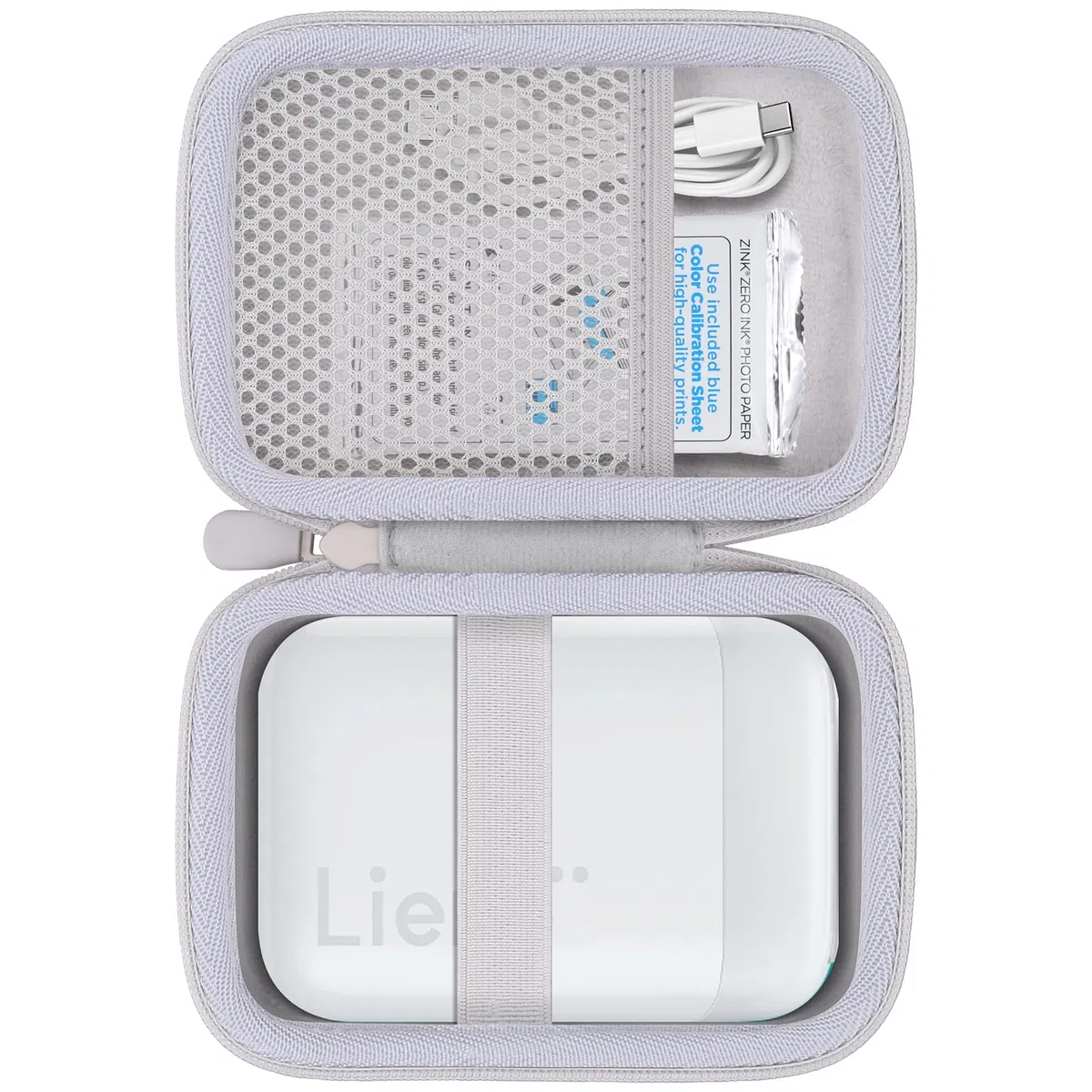 Estuche rígido de Viaje Impresora fotográfica Liene 2x3” (Blanco)