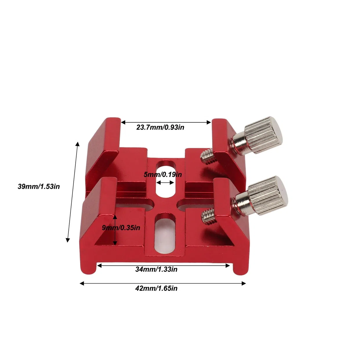 Base Universal de Cola de Milano para Buscador, Soporte de Montaje de Telescopio óptico de Aleación de Aluminio, Placa de Ranura de Cola de Milano de Montaje de Telescopio (Rojo)