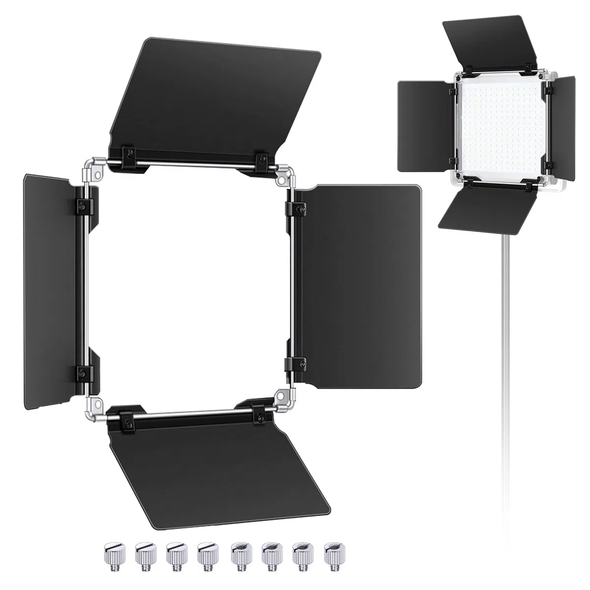 Neewer Profesional LED Video Luz Puerta de Granero para Neewer LED Luz Panel, Construcción de Metal Sólido (Solo Puerta de Granero Incluido) (480 LED)