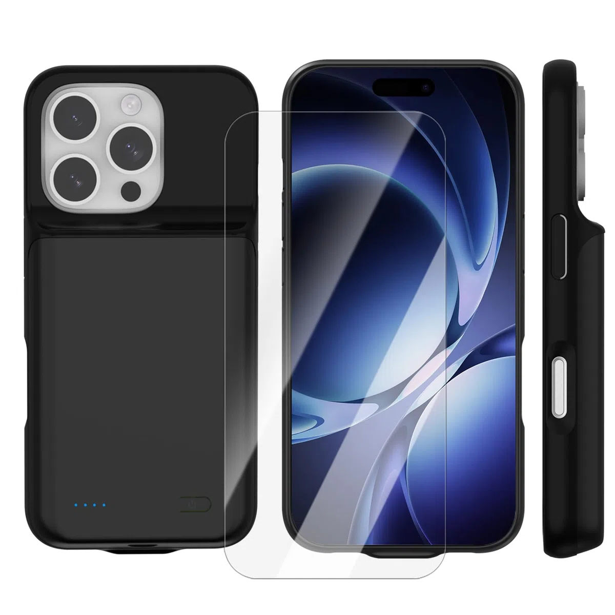 Funda de Batería para iPhone 16 Pro (6.1"), Cargador Portátil de 8500mAh, Funda Ultrafina de Batería Extendida, Cargador de Teléfono y Funda Protectora con Función de Carga para iPhone 16 Pro