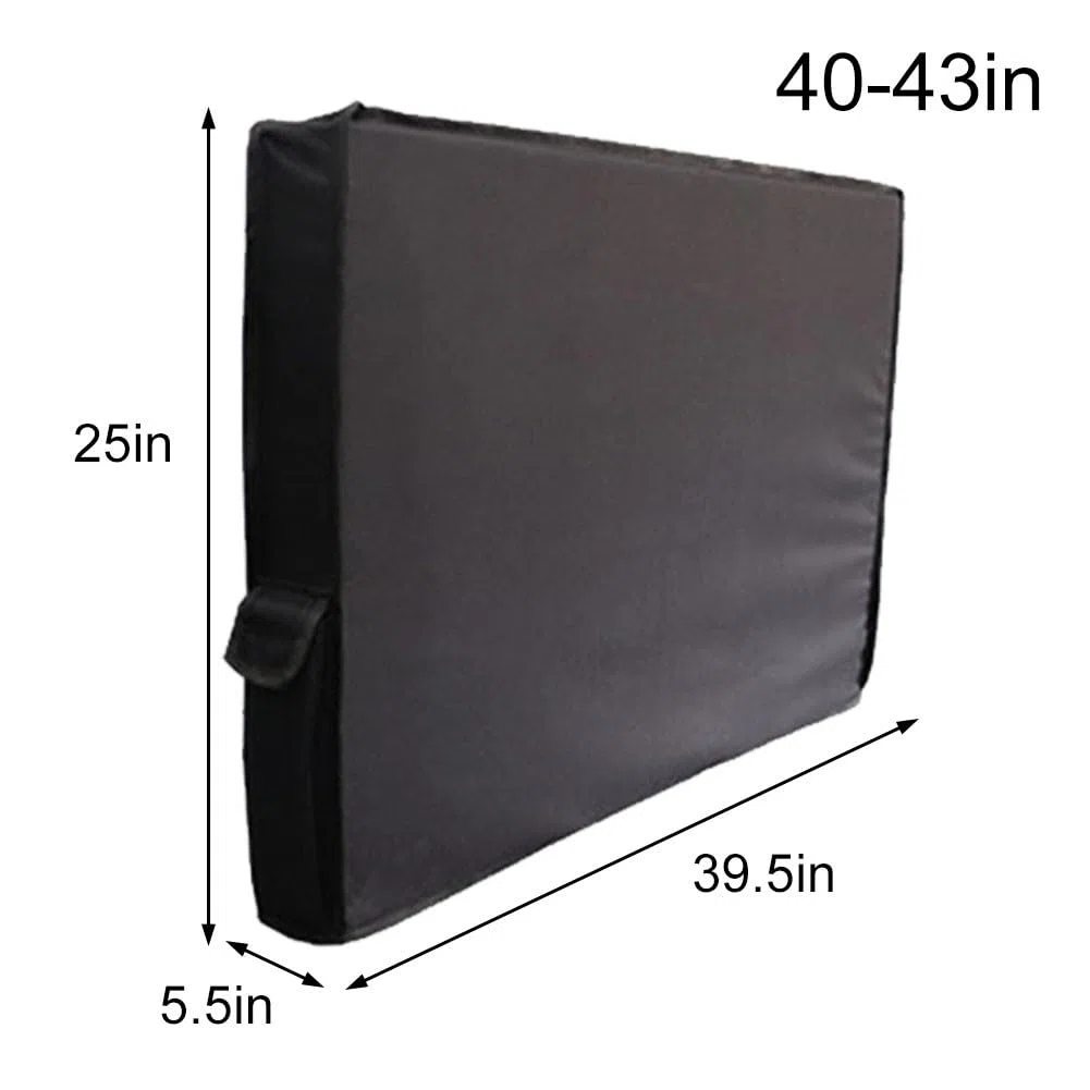 Funda de TV resistente para exteriores con tela 600D impermeable y solapa trasera que ofrece una fuerte defensa contra la lluvia, el polvo y los daños climáticos (40-43 pulgadas)
