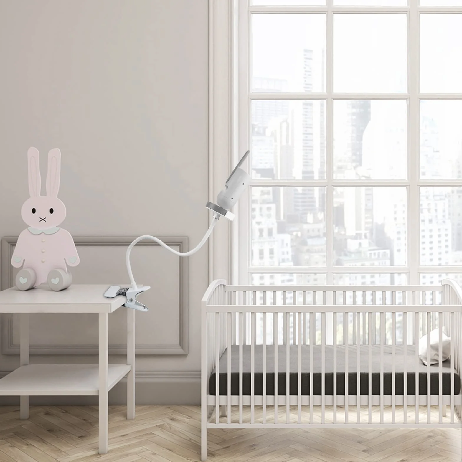 BECEMURU Soporte para monitor Philips Avent Connected SCD951/26 SCD973/26 SCD923/26 SCD923/26, soporte flexible con clip para monitores Philips Avent Connected