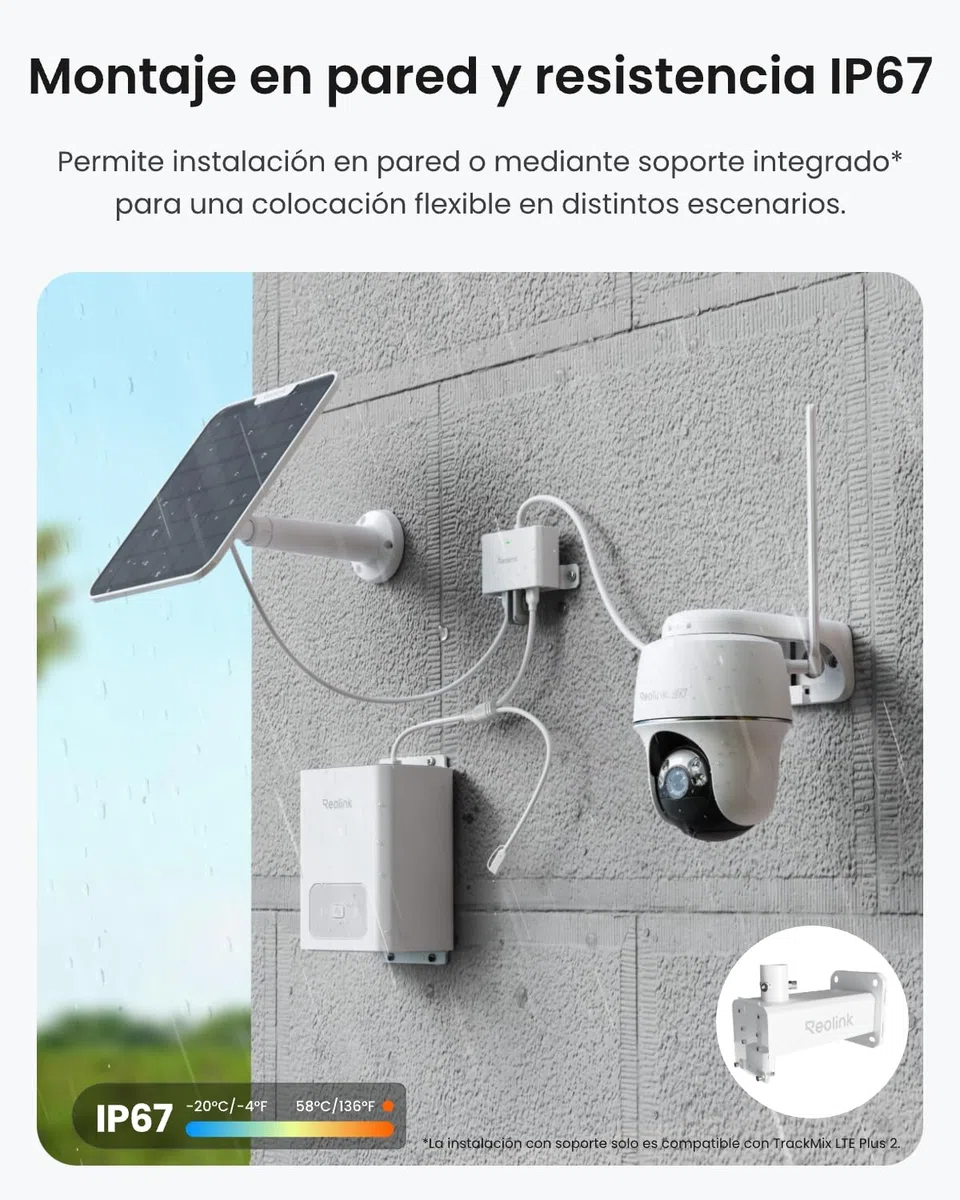 Reolink RLA-CD1 – Doble Base de expansión Dual Solar/con batería | Compatible con cámaras de batería Reolink | Adaptador de Corriente Exterior