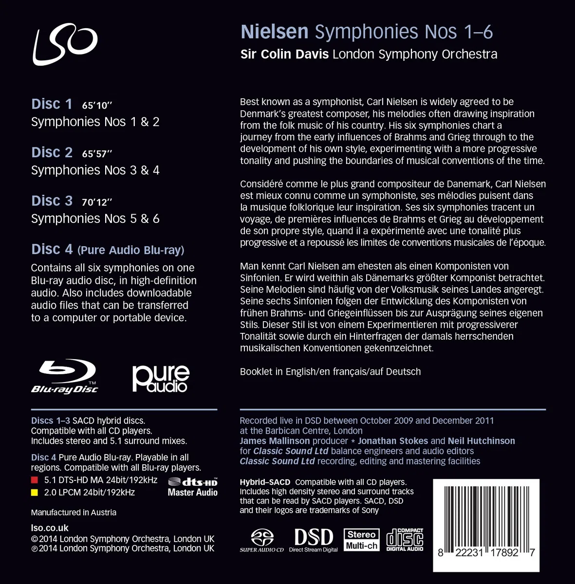 Nielsen: Sinfonien 1-6 (3 1
