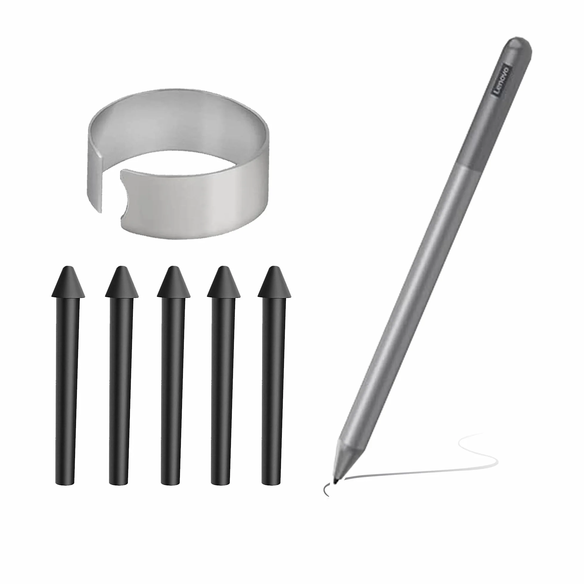 5X Standard Puntas de Repuesto para Lenovo Tab Pen para Tablet M11 & Idea 11"/Idea Plus 12,1", [Non para Lenovo Tab Pen Plus/Pro], Más Duradero, Controlar Preciso, Pantalla Amistoso, Negro