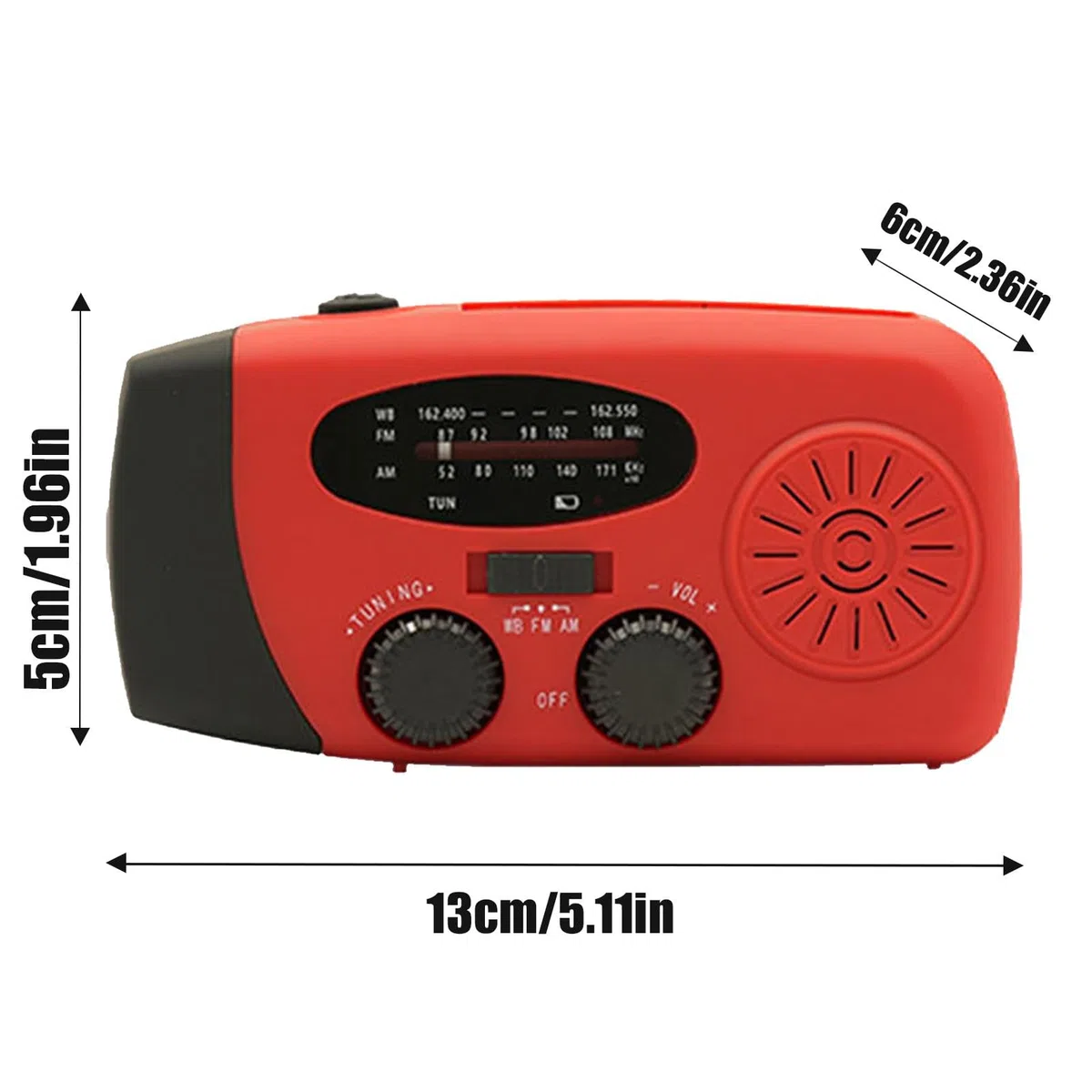 Radio de manivela,Radio Solar, Radio de Alerta portátil, Linterna Am/FM Radio portátil USB Solar manivela Carga para Interior al Aire Libre