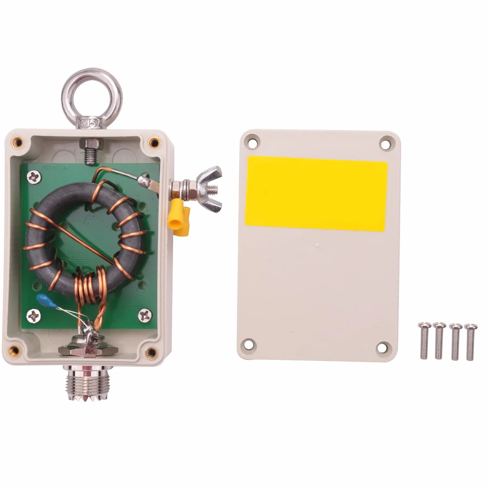 JANZU 1:49-49: 1 Balun para HF, Corta, Cuatro Bandas, 5-35 MHz, Antena EFHW de Media Alimentada por el Extremo, 100 W Ham