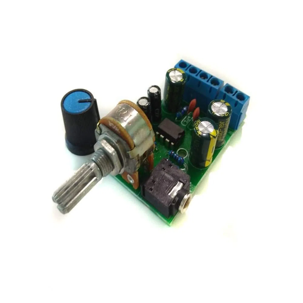 TALENTEC Kit DIY de Audio: Amplificador 2.0, 2X Altavoces 5W 4Ω 2", 2X Rejillas Negras de 2", cableado. Kit de Sonido DIY