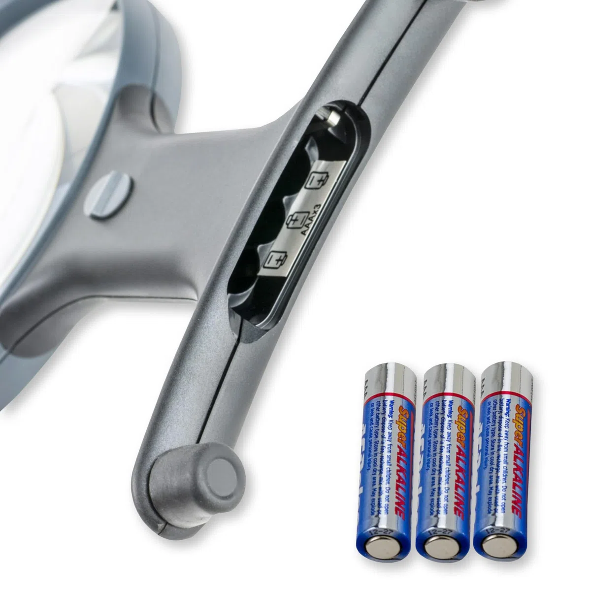 Carson MagniShine 2X, Lupa con Doble LED y Manos Libres, para Leer, Hacer Manualidades y Punto de Aguja - Ayuda Ideal para la degeneración Macular, con Correa Ajustable para el Cuello (HF-66)