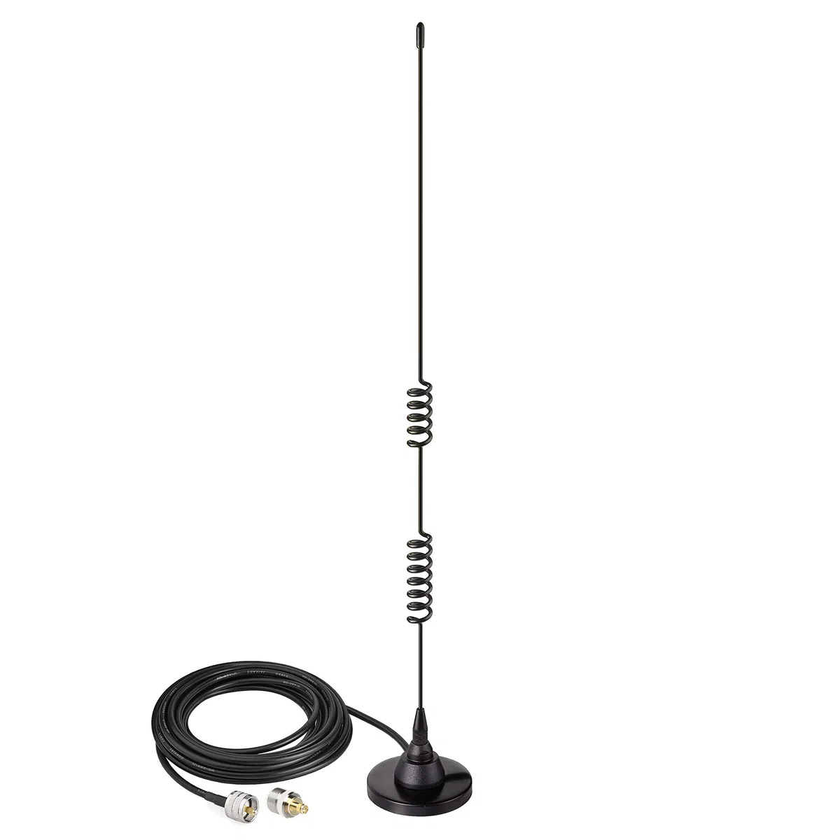 Bingfu Antena Radio Móvil VHF UHF Doble Banda 136-174MHz 400-460MHz Antena Radioaficionado Base Magnética Conector PL259 para BTECH ICOM Midland Yaesu TYT AnyTone Radio Aficionado Móvil