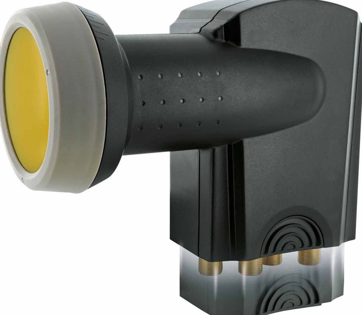 SCHWAIGER 371 Quad LNB Low Noise Blockconverter Sun Protect Tapa LNB Digital Resistente al Calor Accesorios para Antenas parabólicas protección contra la Intemperie contactos Dorados Antracita