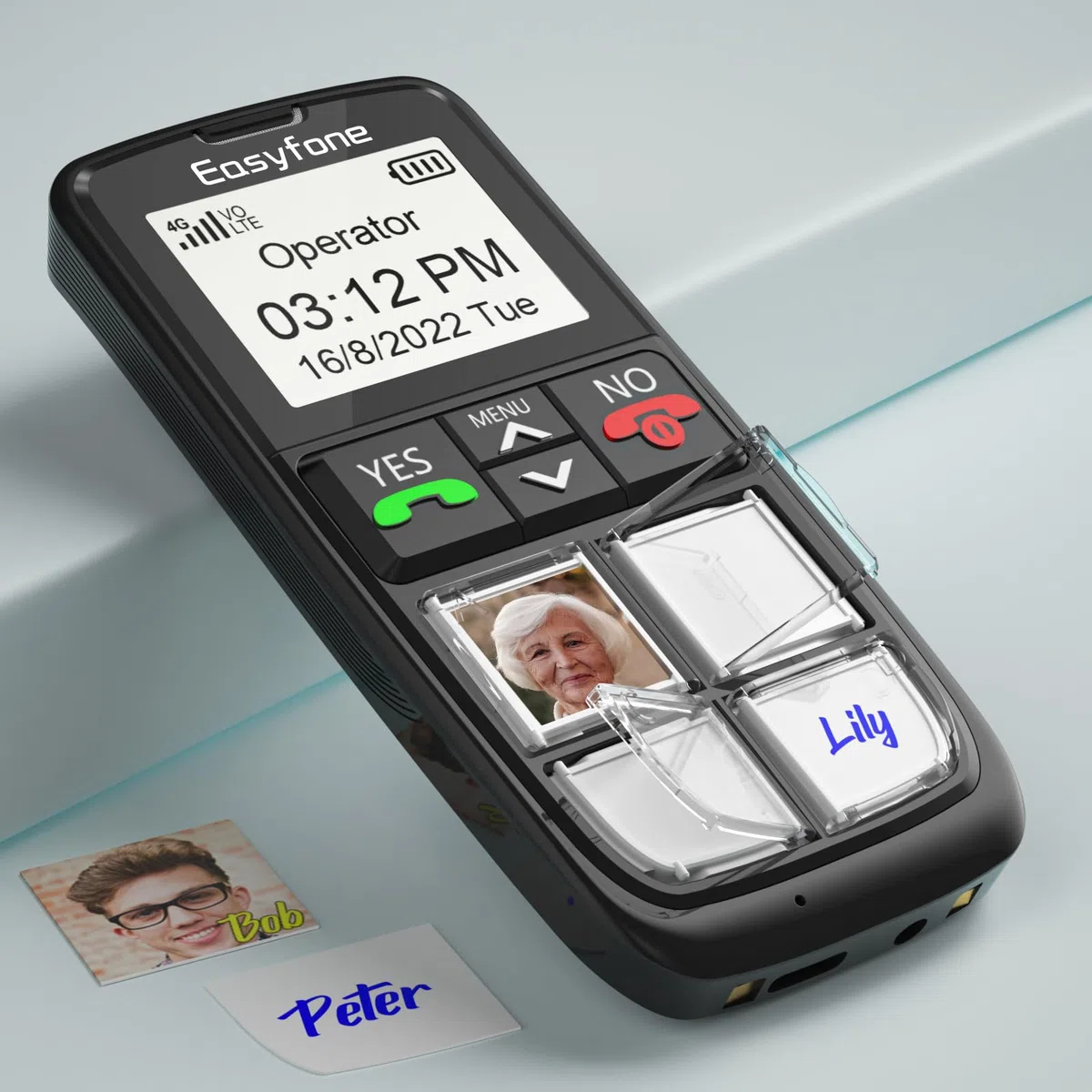 Easyfone T6 4G gsm Teléfono Móvil para Personas Mayores con Teclas Grandes (T6 4G)