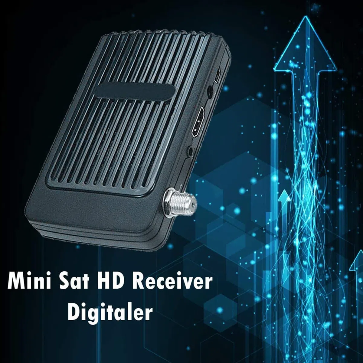 Receptor digital de satélite HD (HDTV, DVB-S/S2, Full HD 1080P) [HDMI, 2 puertos USB 2.0, preprogramado para Astra Hotbird Türksat]