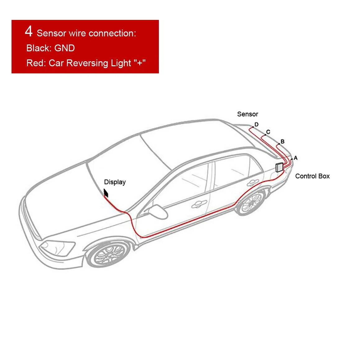 Sistema de sensor de aparcamiento de 4 sensores con alarma audible y resistente al agua, asistente de coche trasero (plateado)