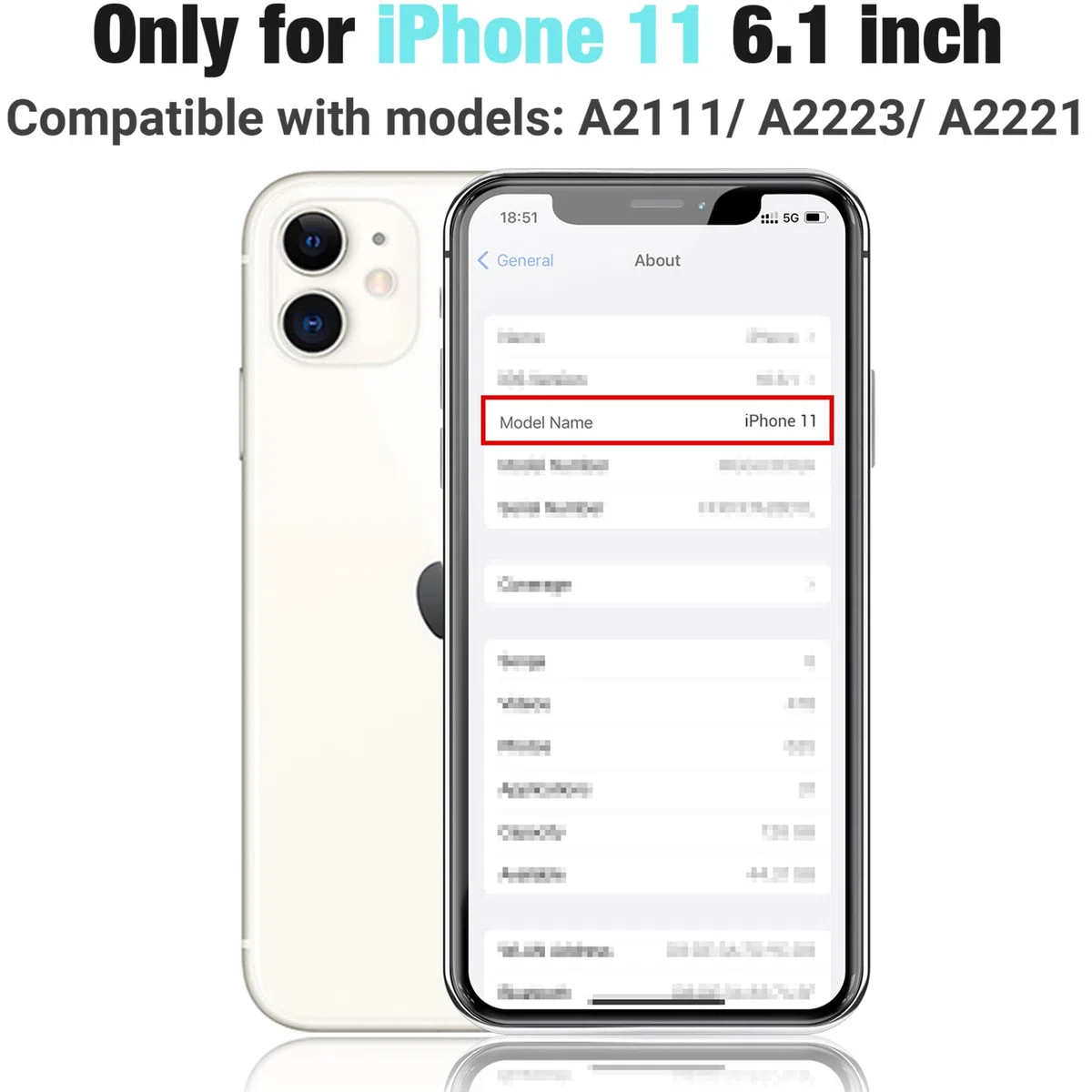 Pantalla LCD para iPhone 11 Reemplazo Negro, 6,1 Pulgadas 3D Táctil Display y Digitalizador con Herramientas de Reparación, Sello Impermeable y Vidrio Templado