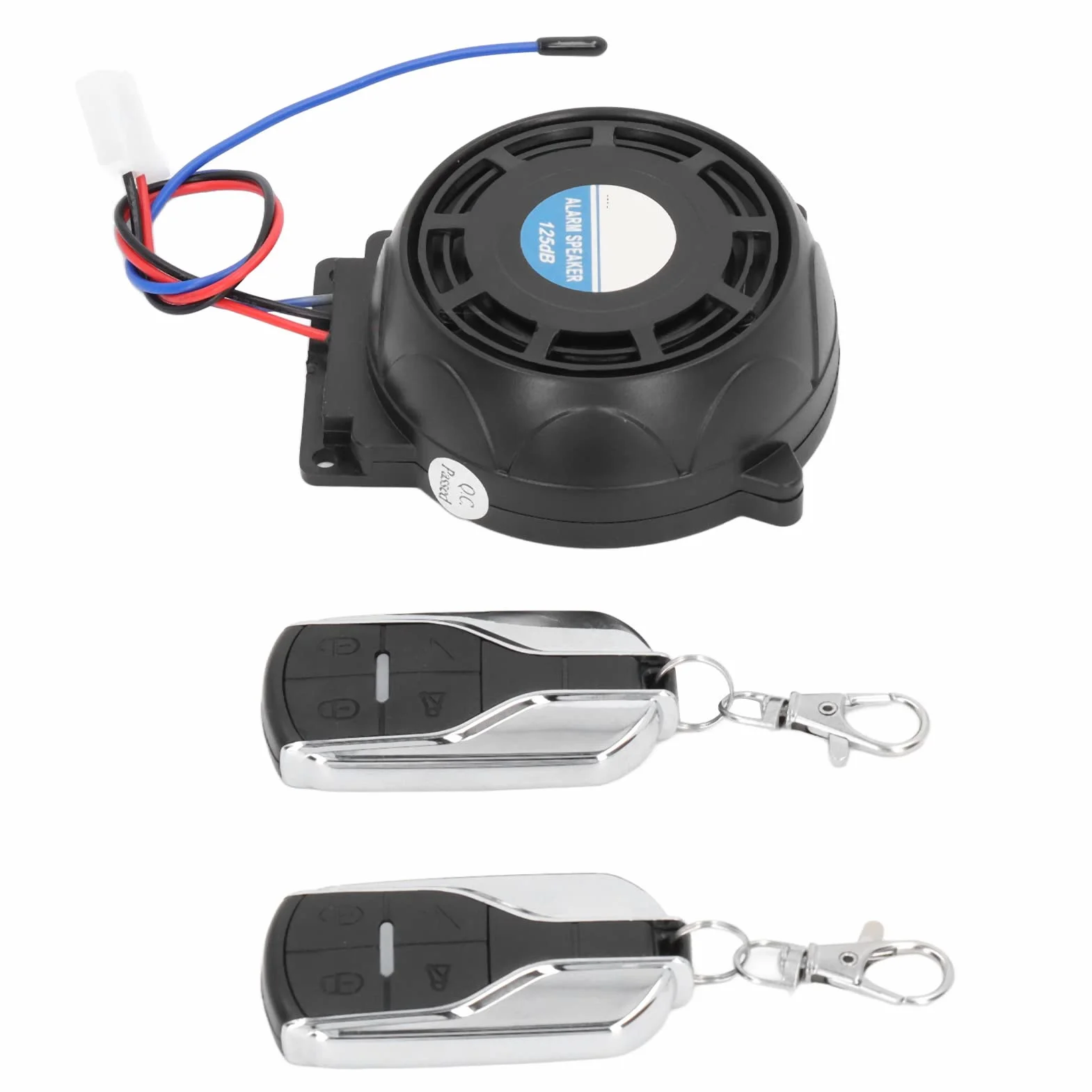 Bediffer Dispositivo Antirrobo para Motocicleta, de Alarma Universal para Motocicleta,2 Controles Remotos,Resistente Al Agua,Sonido Fuerte,Rango de 150 M,Inalámbrico para Scooters