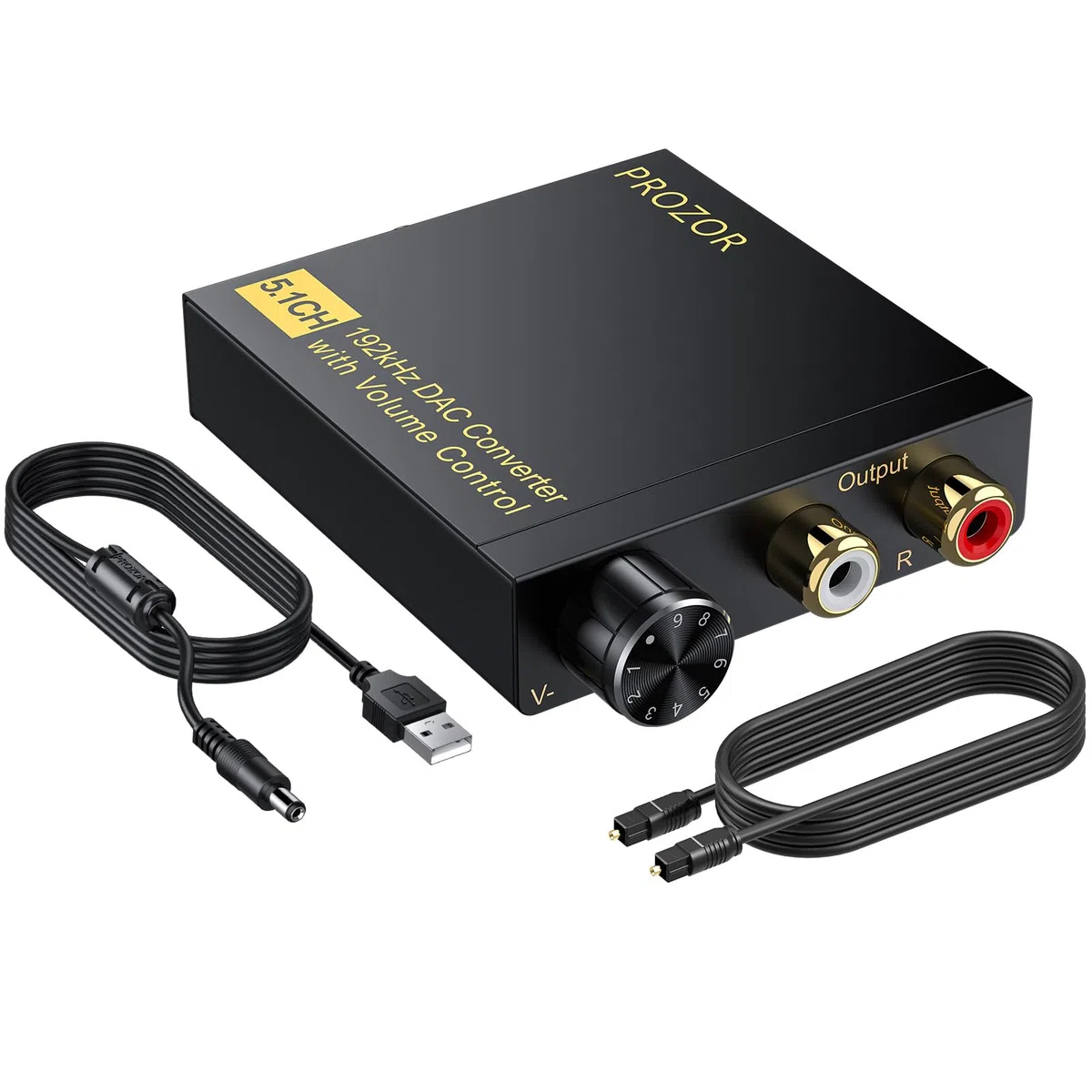 Convertidor Digital Analógico Audio Dolby DTS PCM 5.1 CH a Estéreo Analógico 2CH Coversor Digital-Analógico Audio Óptico a RCA 3.5mm SPDIF Toslink Coaxial para TV Consolas de Videojuegos STB