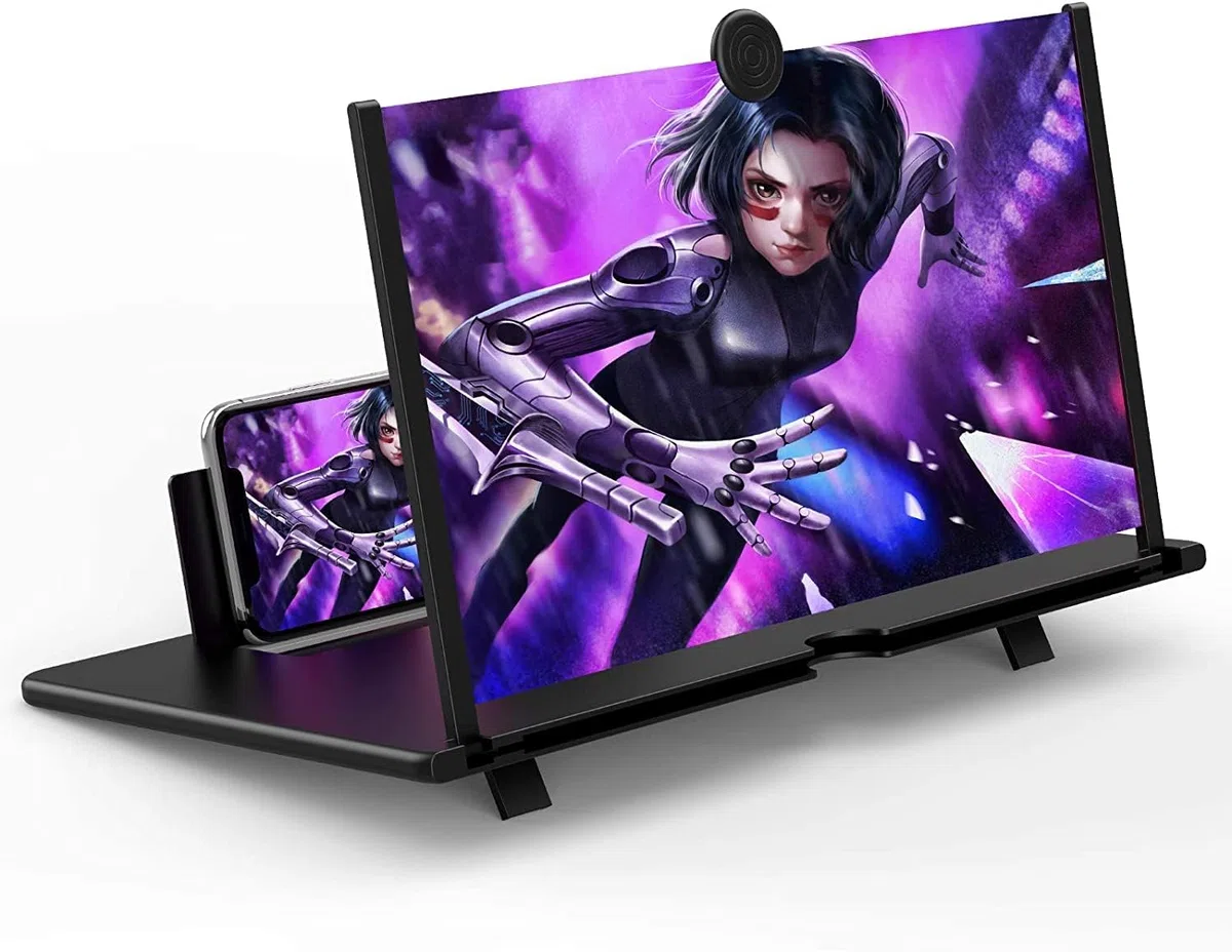 Amplificador de Pantalla para movil, 20 Pulgadas Lupa para móvil 3D HD, Amplificador Pantalla movil para Videos películas Compatible con Todos los Smartphone