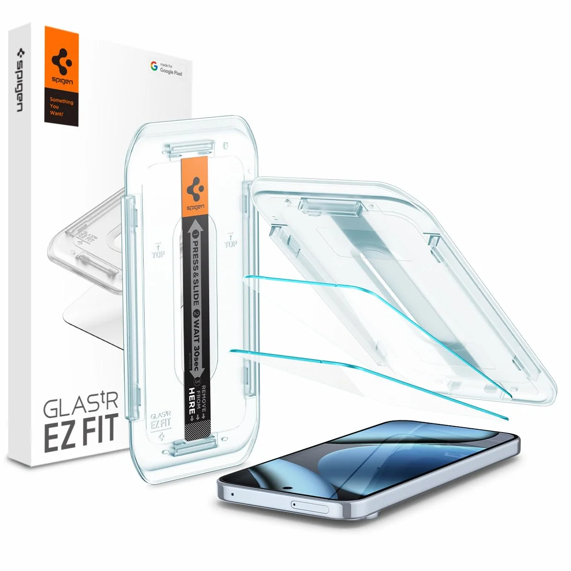 Spigen Glas.tR EZ Fit Protector Pantalla para Google Pixel 10, Pixel 10 Pro, Pixel 9, Pixel 9 Pro, 2 Unidades, Instalación Fácil, Alta Definicion, Dureza 9H, Anti-Arañazos
