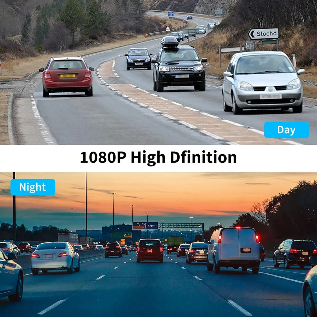 Hikity Cámara de Coche 1080P USB DVR, Mini Cámara de Salpicadero de Coche para Android Autoradio Impermeable Dashcam Cámara Coche 170 ° Gran Angular Visión Nocturna Dashcam