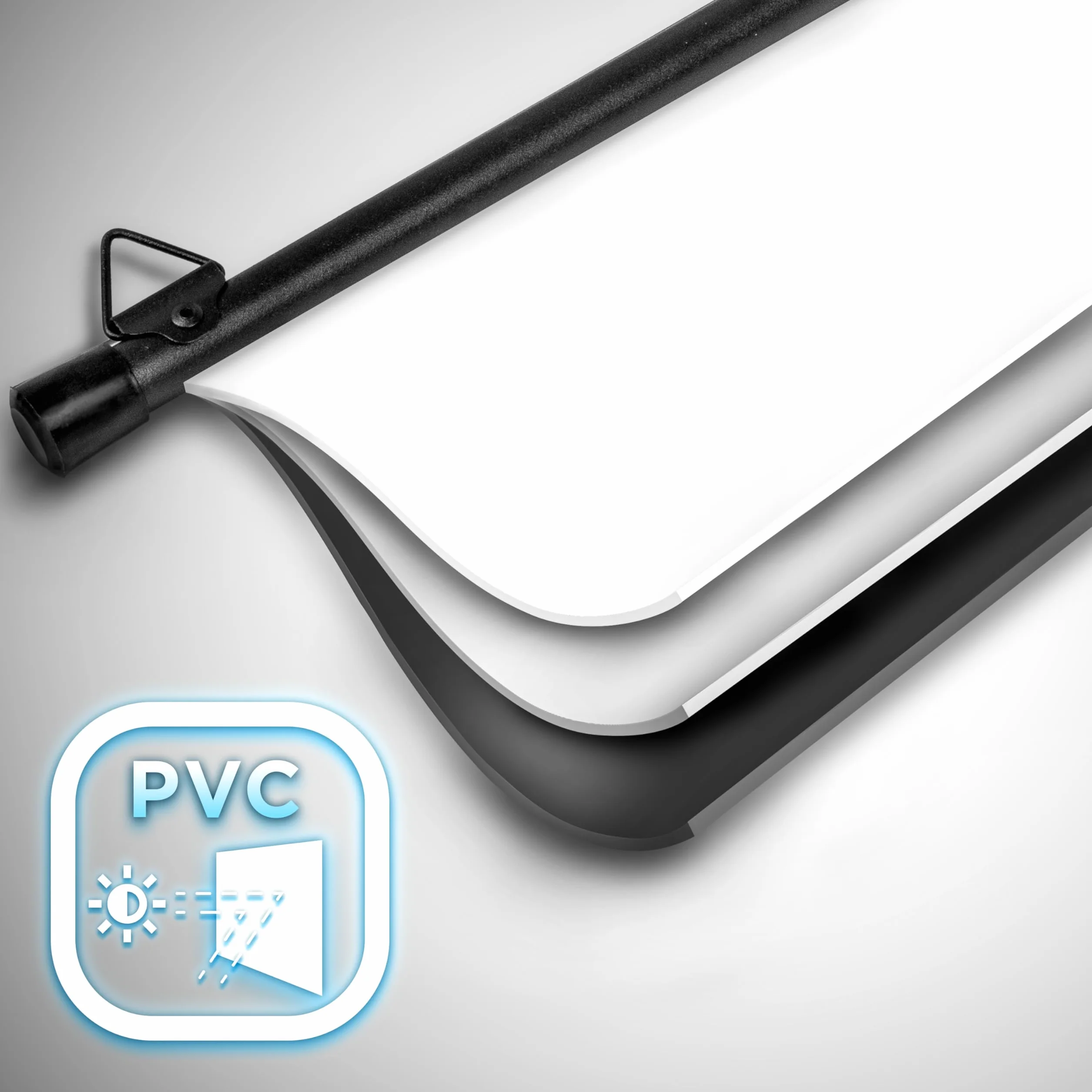 BPS40 43 Pantalla para proyector de 40”| 81 x 61 cm | Formato 4:3 | Instalación con Ganchos | Pantalla Tensionada Antiarrugas | Calidad Full HD y 3D | Montaje en Pared