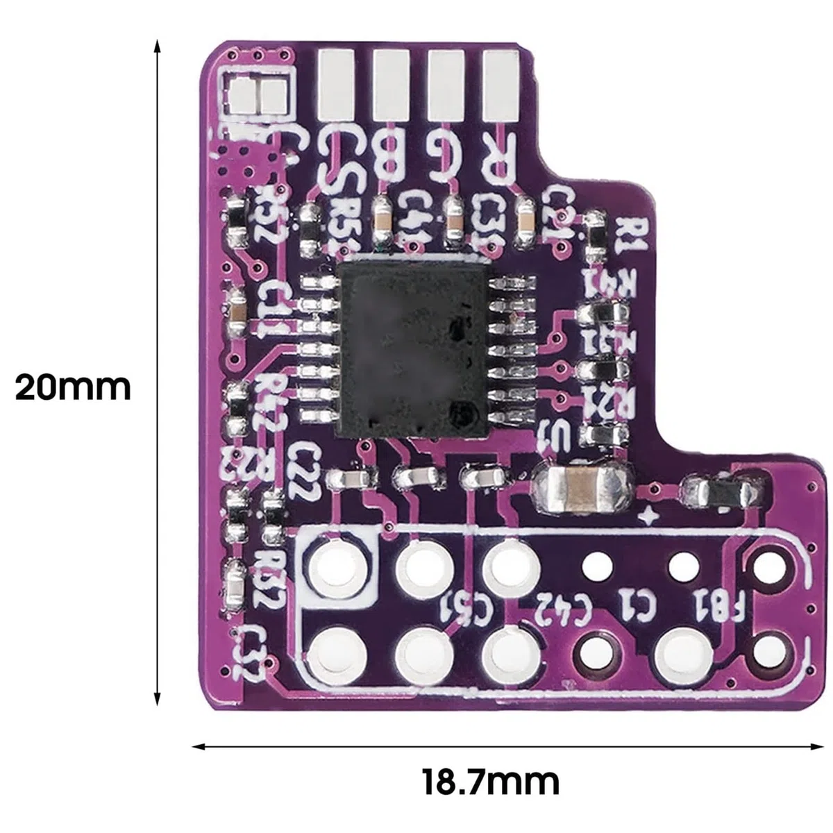 Mtlavishness RGB Modchip Für N64 NTSC Konsolen Kristallklares Bild Mit THS7374 Verstärker Einfache Installation Für Spielekonsolen Enthusiasten Hochwertiges PCB Material