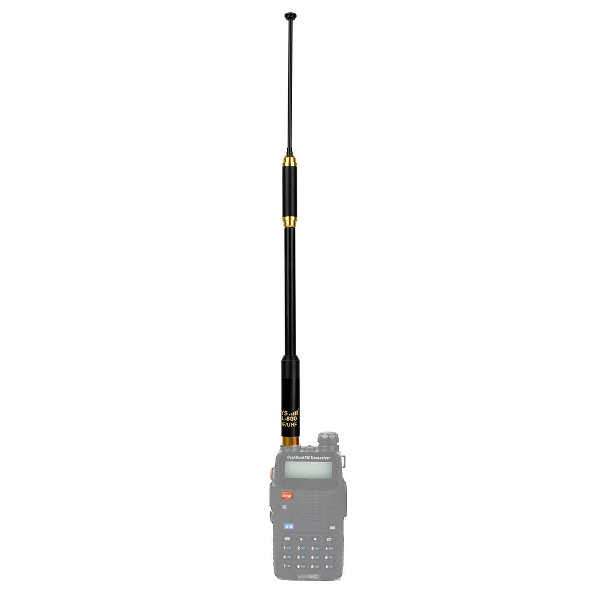 HYS Antena retráctil SMA-Female VHF/UHF 144/430 MHz de doble banda extraíble y reemplazable antena de radio Ham para radio de 2 vías Baofeng Quansheng Wouxun