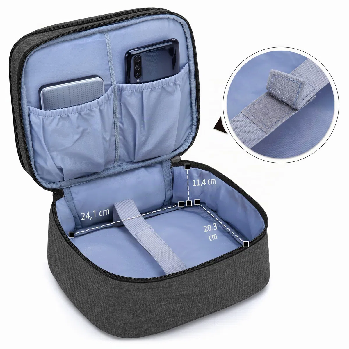 Luxja Bolsa para Mini Proyector, Maletin Proyector y Accesorios, Funda Proyector Portátil, Negro