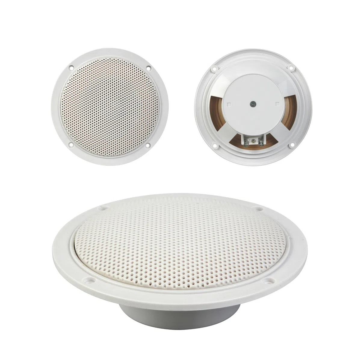 Velleman Altavoz Empotrado, 2 Unidades, Interior y al Aire Libre, Redondo, Blanco, 5