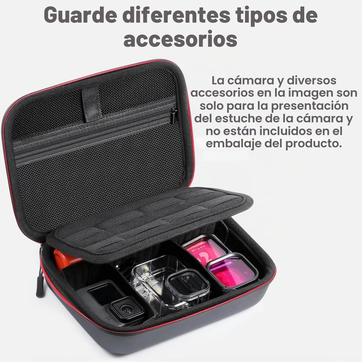 FiTSTILL Funda rígida de transporte y protección para cámaras de acción compatibles con Go Pro Hero 12/11/10/9/8/7/Insta 360