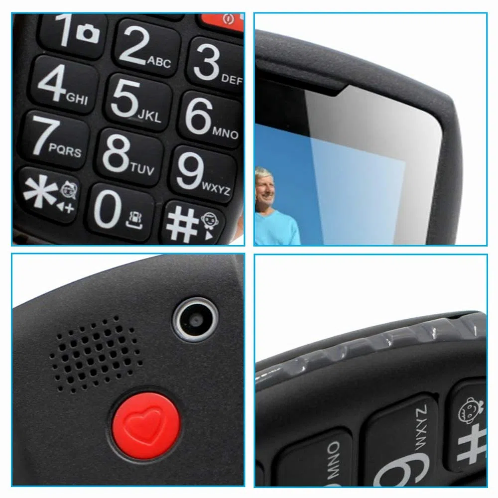 artfone C1 - Teléfono móvil para Personas Mayores, Botones Grandes, Volumen Alto, botón SOS, Negro