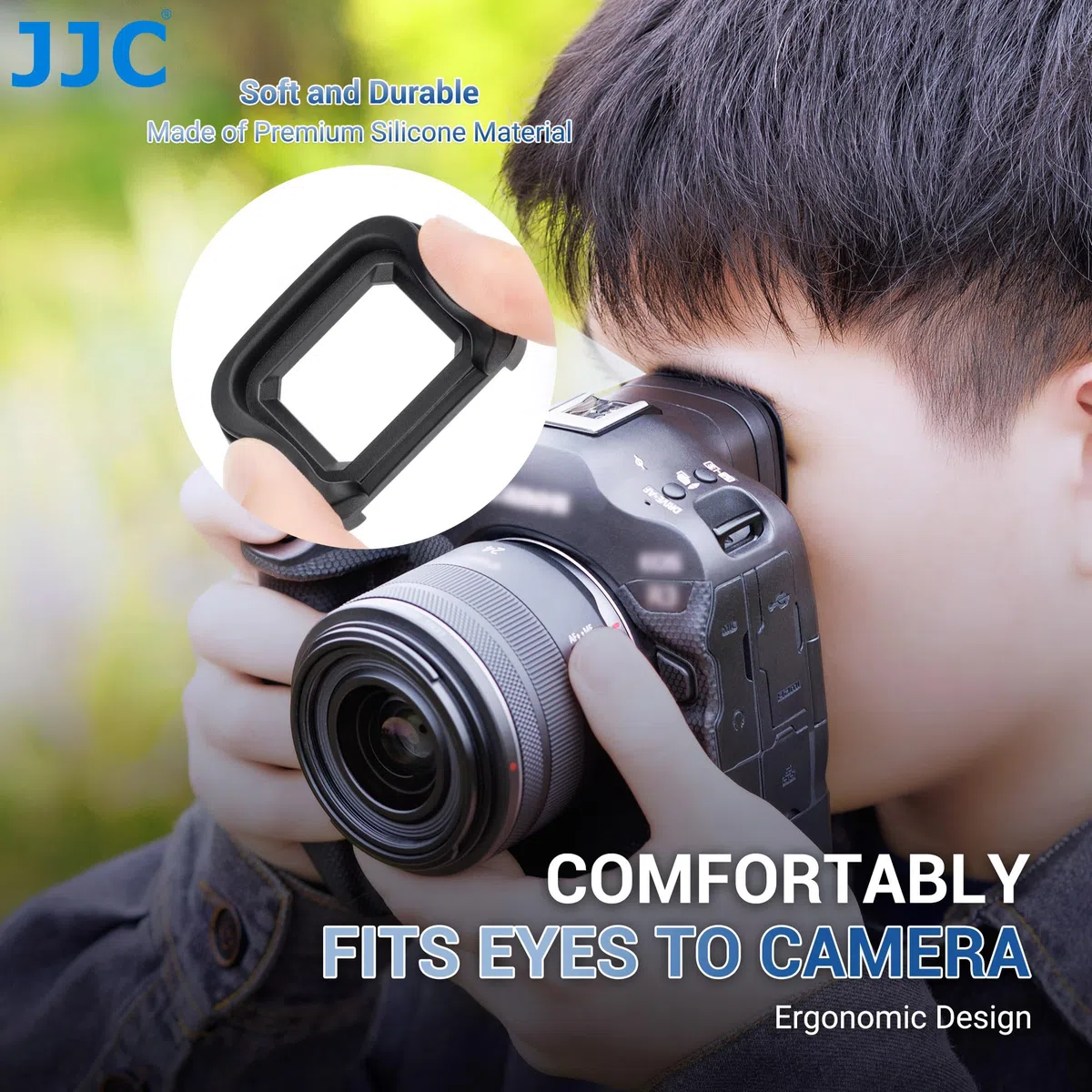 JJC Ocular de silicona suave para Canon EOS R3, sustituye al original Canon ER-h