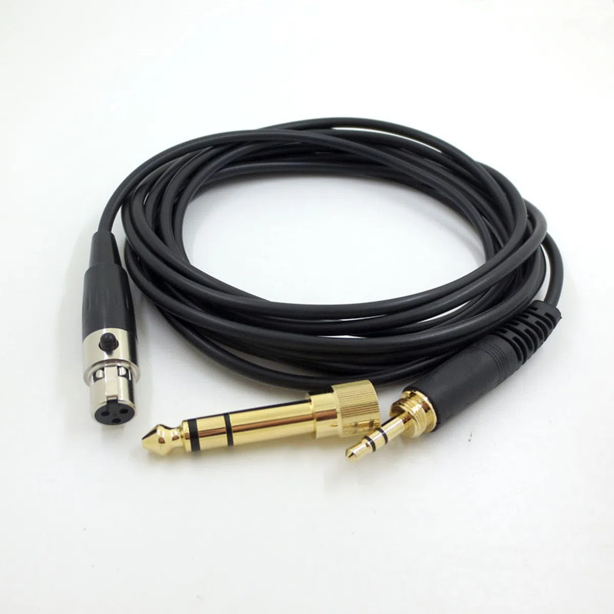 Reemplazo Cable Cordón para AKG K240 K240S K240MK II Q701 K702 K141 K171 K181 K271s K271 MKII Auriculares,Mini XLR audio con adaptador de 6,35mm, 2m/6,6pies,negro