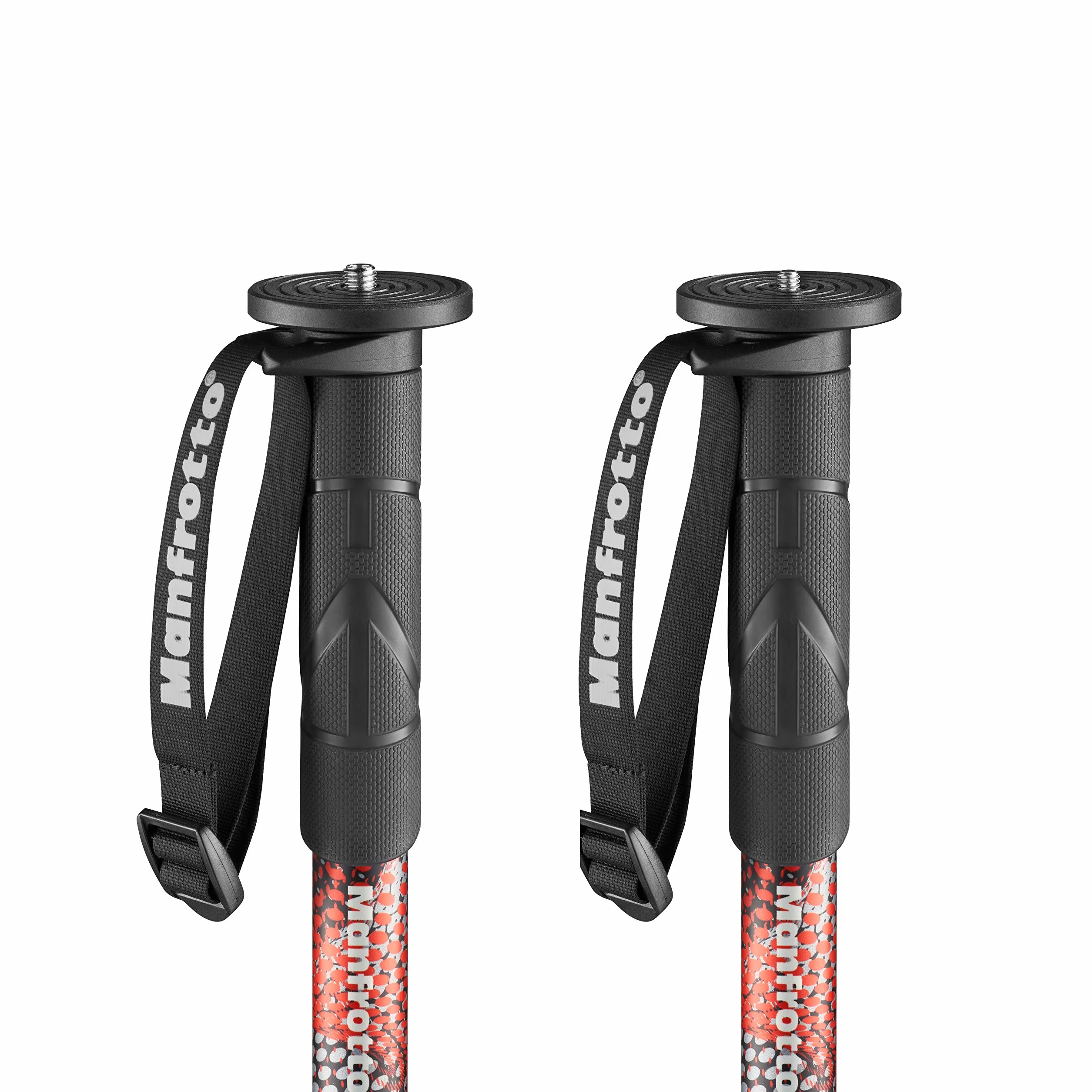 Manfrotto Element MII MMELMIIA5RD - Monopie Ligero de Viaje en Aluminio 5 Secciones, Rojo, con Muñequera, Mango de Goma, Bloqueos por Torsión, Carga 16 kg, para Cámara Compacta, Sin Espejo, DSLR