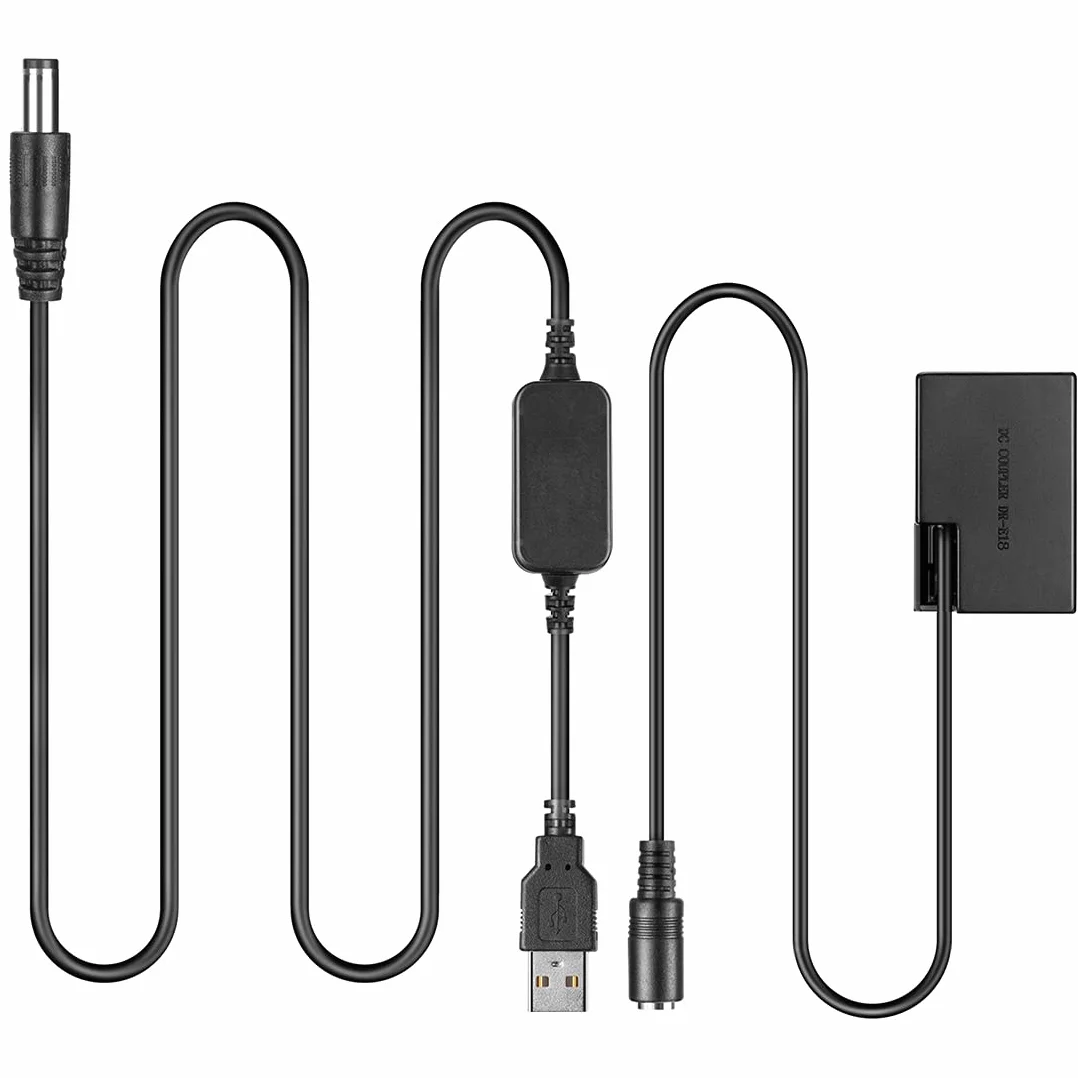 USB Línea De Conducción DC 8.4V ACK-E18 + DR-E18 BG-E18 LP-E17 Batería Virtual para Canon EOS 750D T6i 760D T6s 8000D R10 R100 R50 R8