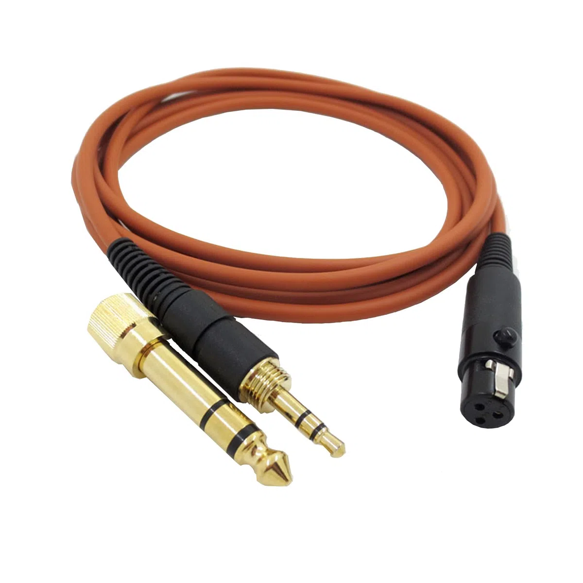 Cable Cordón para AKG Q701 K712 K702 K271S K240S K240MK K181 K141 K171 K371 Auriculares,Mini XLR Cable de Audio de Repuesto con Adaptador de 6.35mm,2m/6.6 pies,Naranja