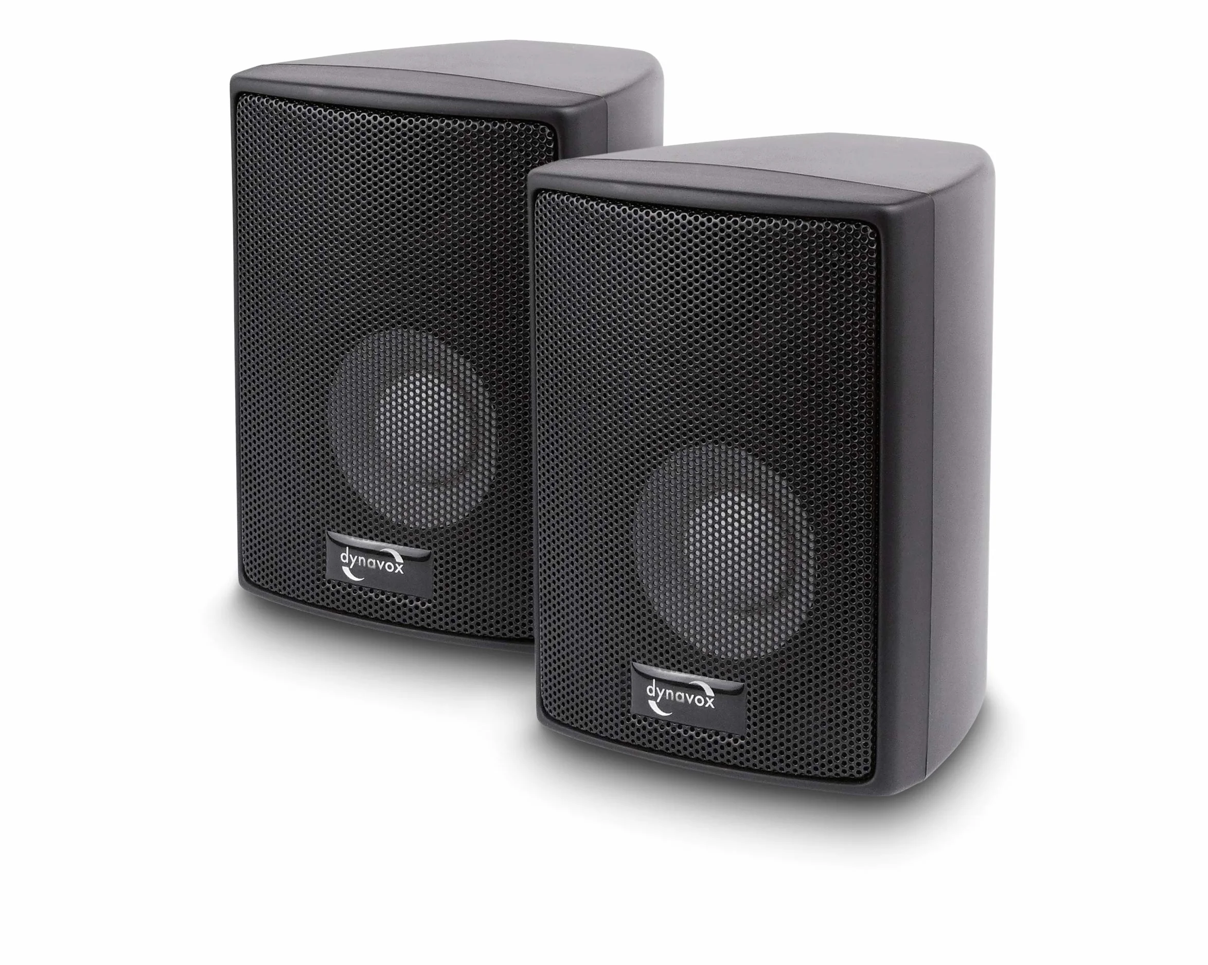 Dynavox AS-301 Altavoces satélite, par, para Cine en casa o Oficina, Caja Surround compacta, Montaje en Pared, Negro