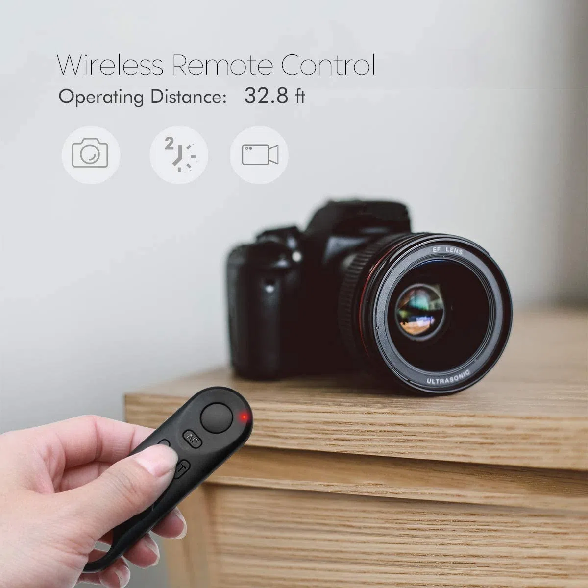 PHOLSY Control Remoto inalámbrico BR-E1 Bluetooth Cámara Mandos a Distancia para Canon R7, R8, R100, R5, R6, 90D, 200D, 200DII, 250D, 6DII, 77D, 800D, 850D, M6II, M50, M50II, M200, G5XII, G7XIII