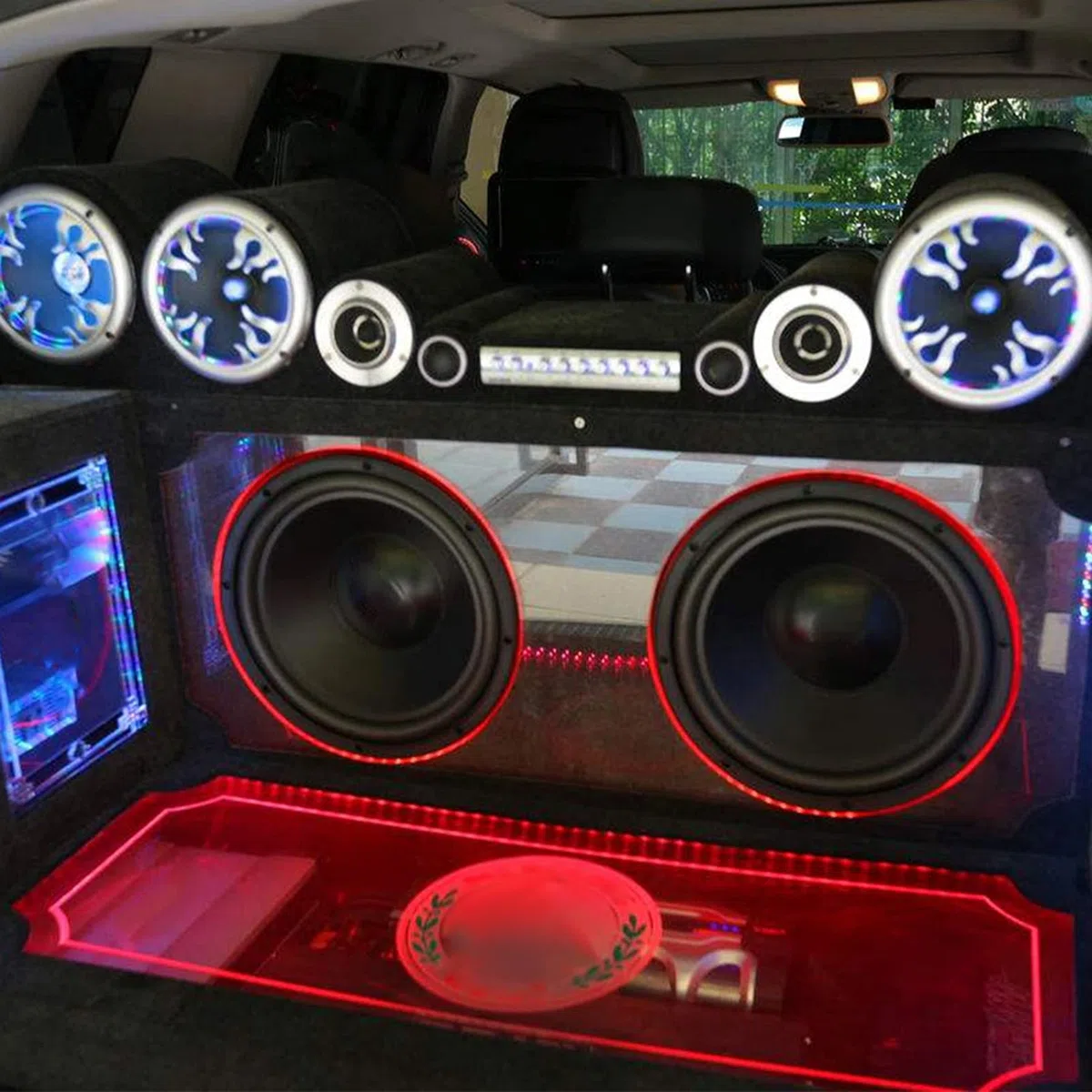 KIMISS Capacitor 4 para coche, para amplificador de o, con pantalla LED, estabilizador de voltaje, condensador de potencia para auto