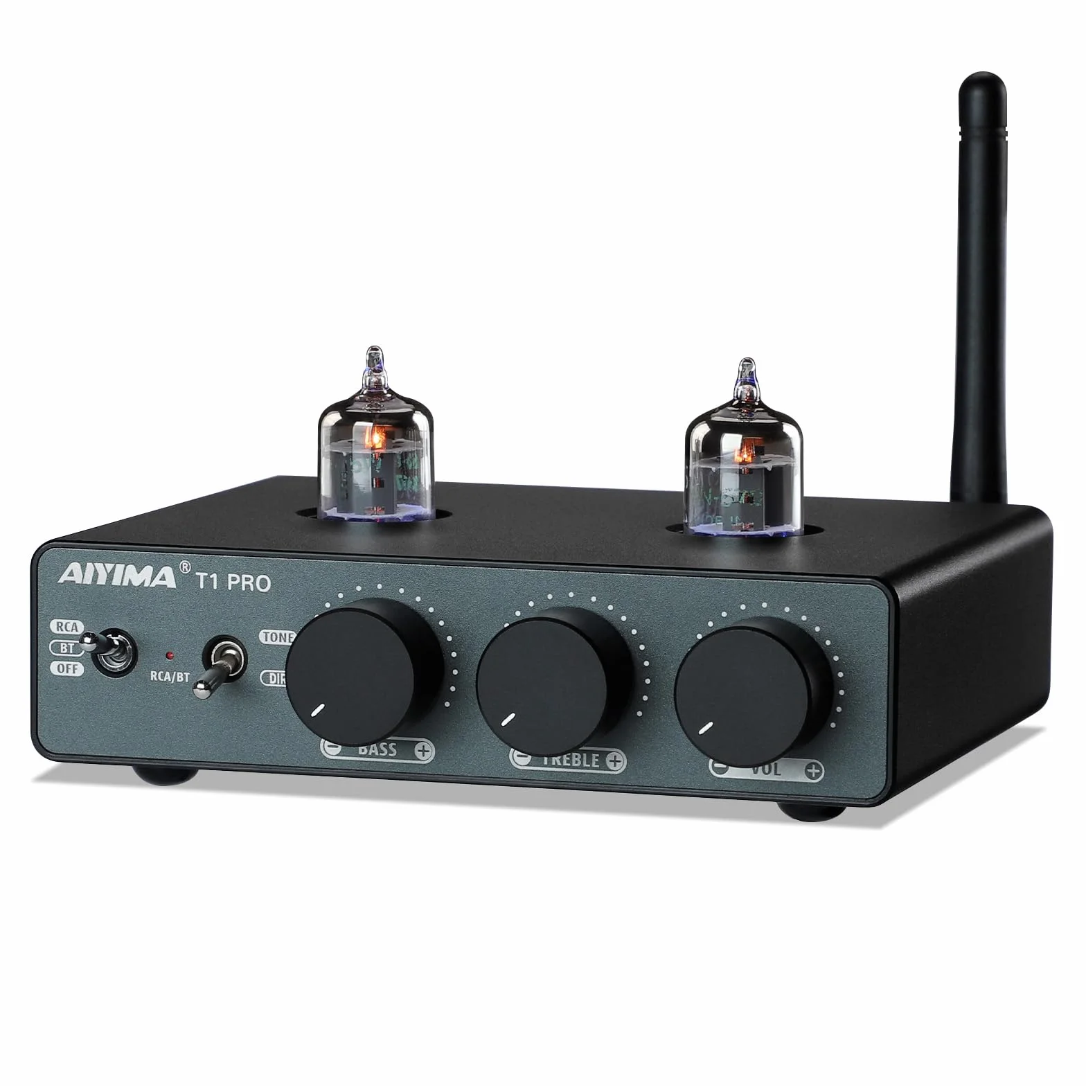 AIYIMA T1PRO Preamplificador de Tubo Audio Bluetooth 5.1 con Controles de Graves y Agudos