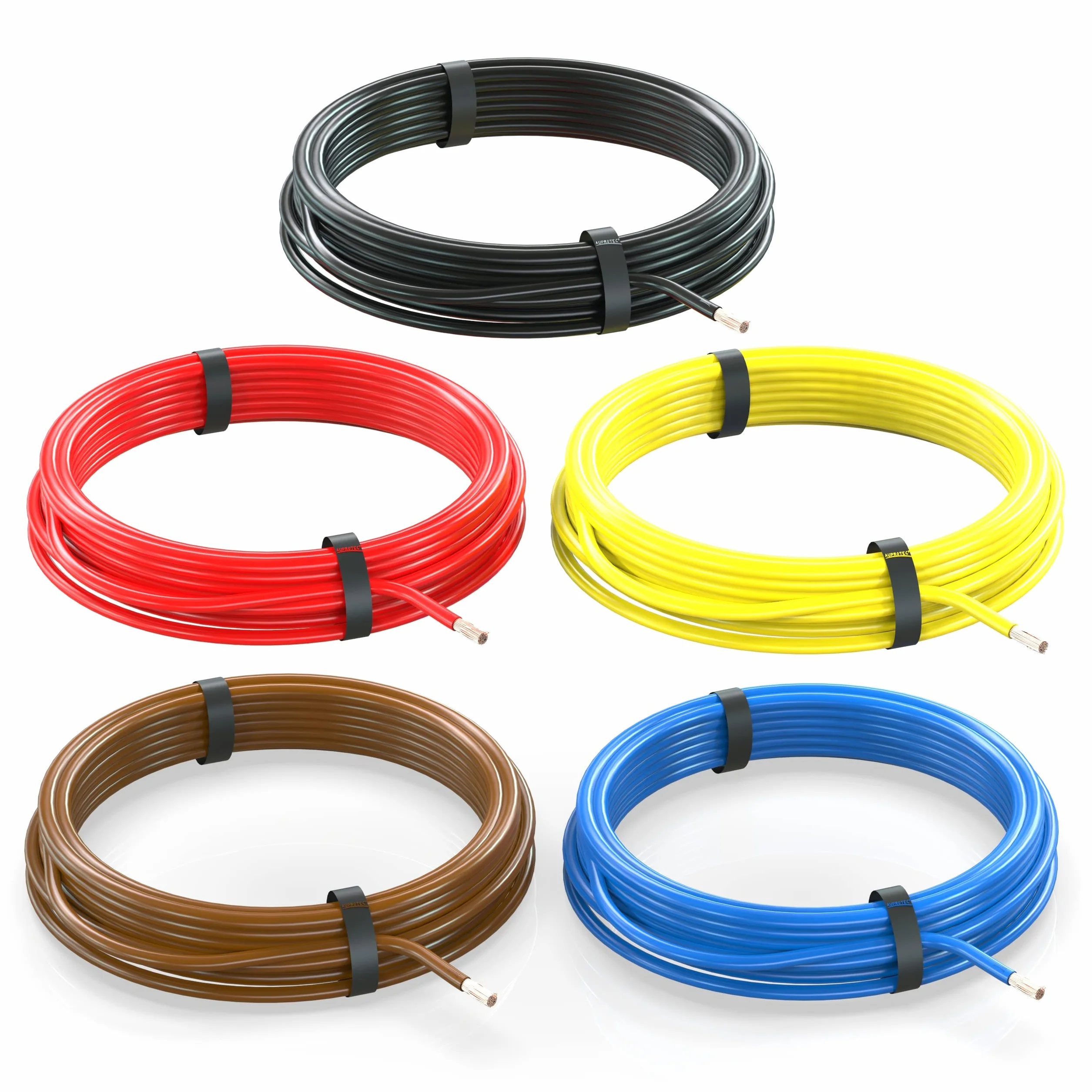 AUPROTEC - Cable de vehículos (0,35 mm², 5 colores, 5 m, FLRY-B)