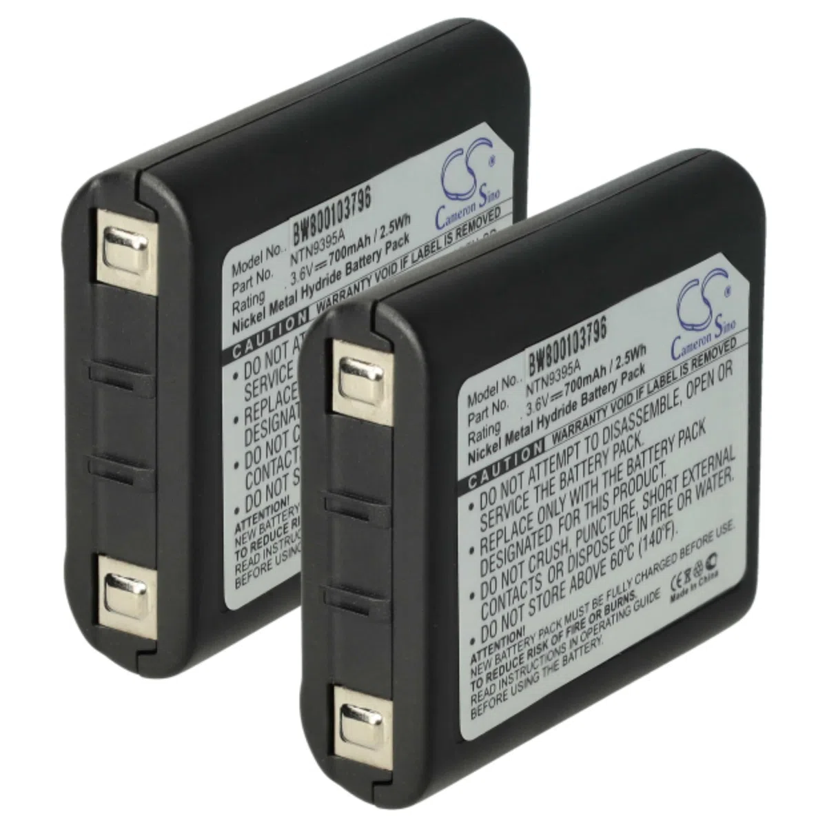 vhbw 2X batería Compatible con Motorola Talkabout T6550, T800, T8500, T6530, T82, T82 Extreme, T7100 Radio (700 mAh, 3,6 V, NiMH)