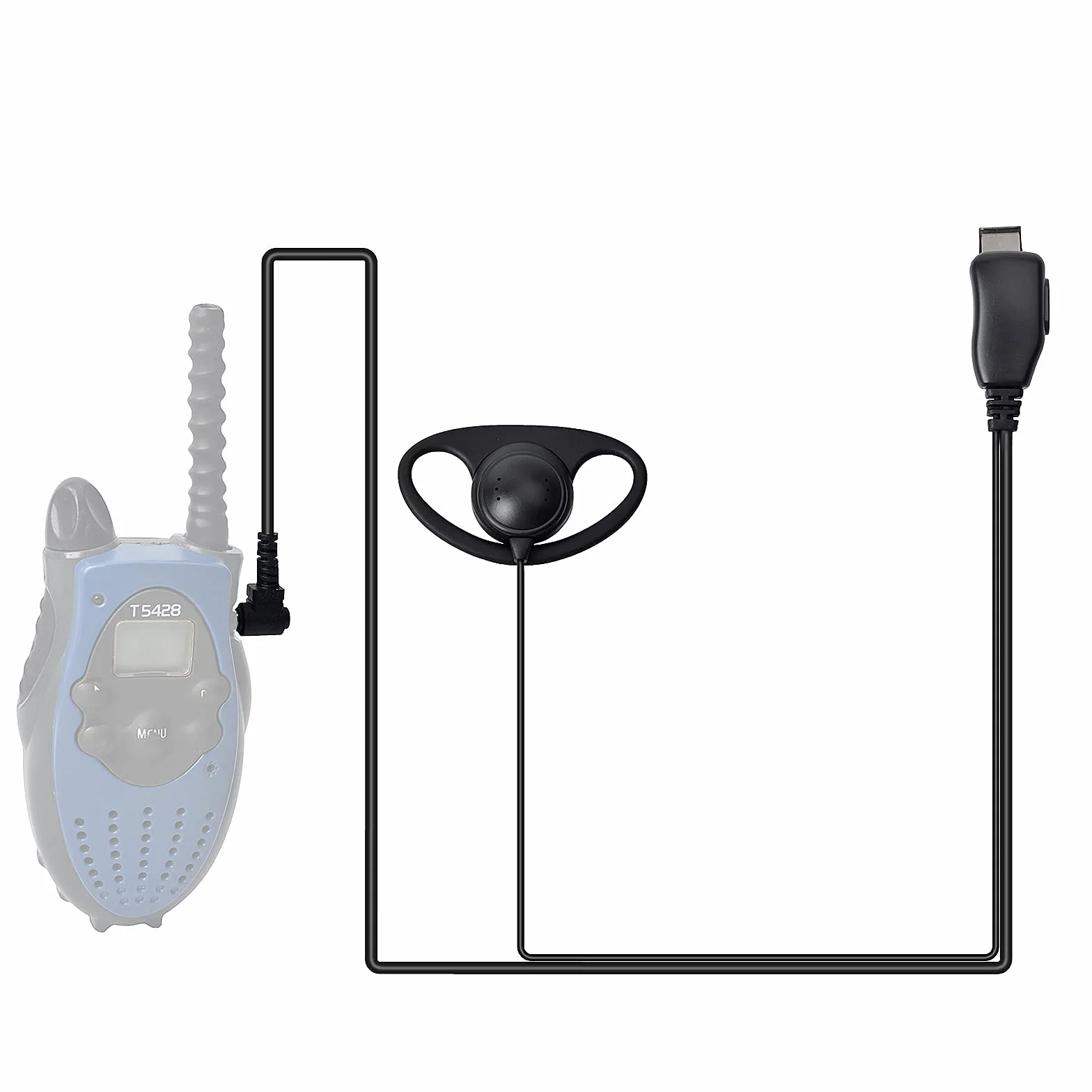 HYS Auriculares para Walkie Talkie 1 Pin con Micrófono PTT Auricular Compatible con Motorola TLKR Talkabout T62, T80, XT180, T82 Extreme 2 Way Radio (4 Pcs)