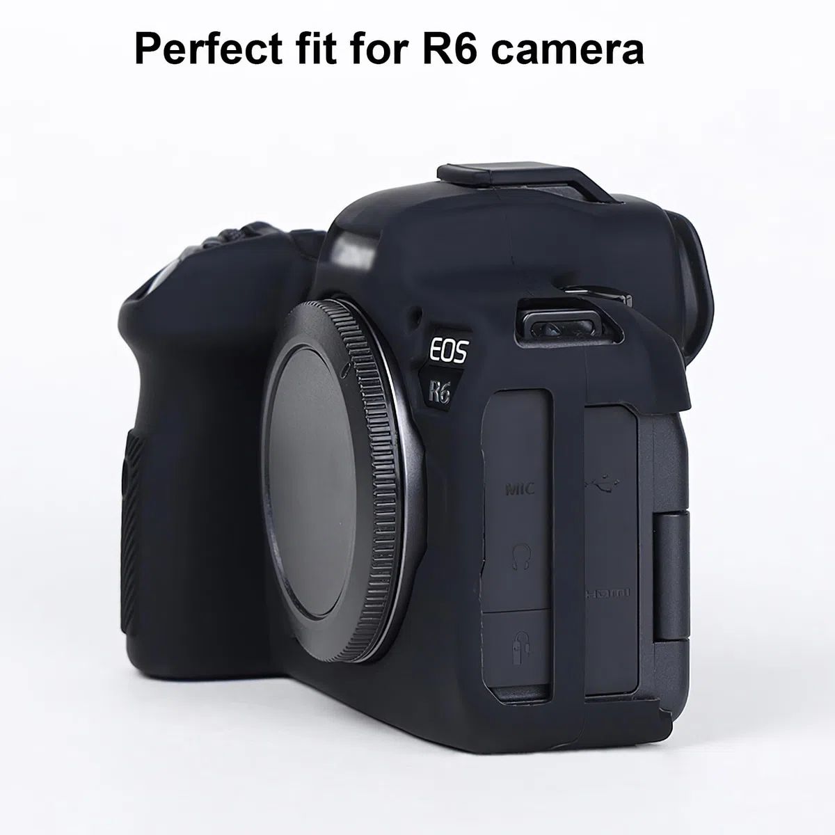 Funda de silicona para Canon EOS R6/R6 II, accesorios con 2 protectores de pantalla, protector de lente extraíble para cámara digital Canon EOS R6/EOS R6 II