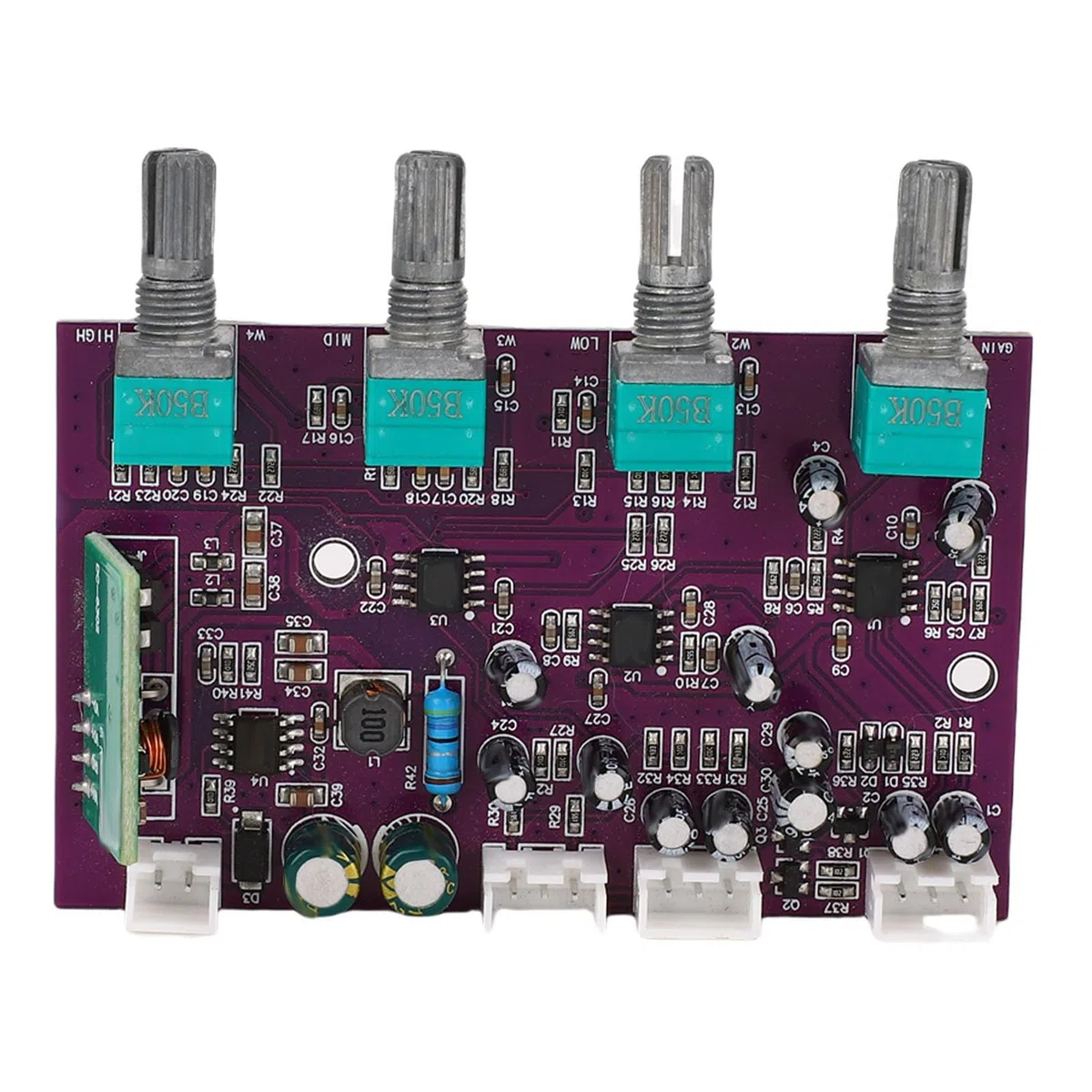 Placa de Preamplificación, Preamplificador HiFi NE5532 con Función de Silencio, Ganancia de 14 DB, Equipo de Sonido para Audiófilos