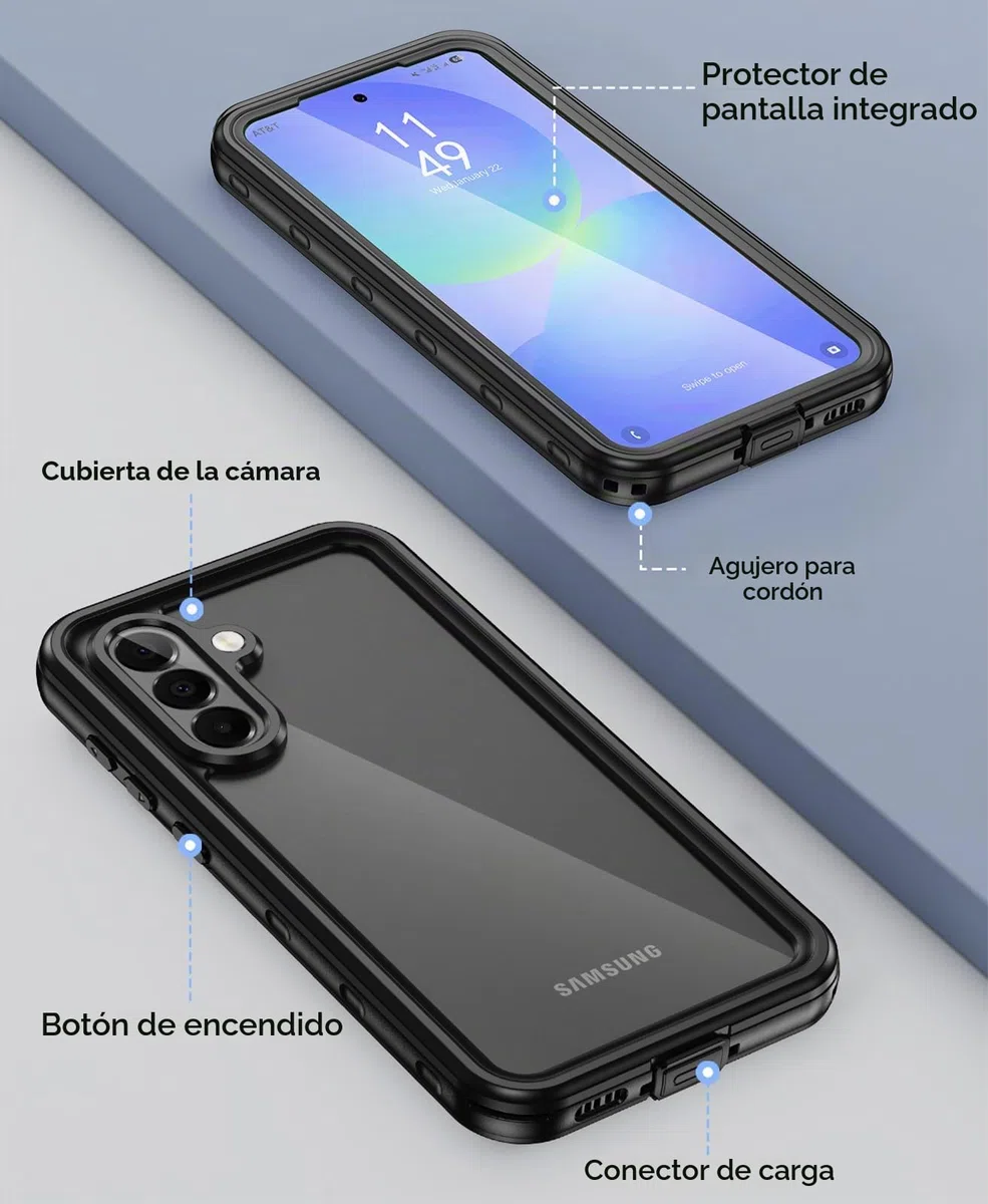 Beeasy Funda para Samsung Galaxy A26 Impermeable,360 Grados Antigolpes Militar Completa Blindada Irrompible Resistente Acuatica Carcasa,IP68 Waterproof Case con Protector Camara/Pantalla